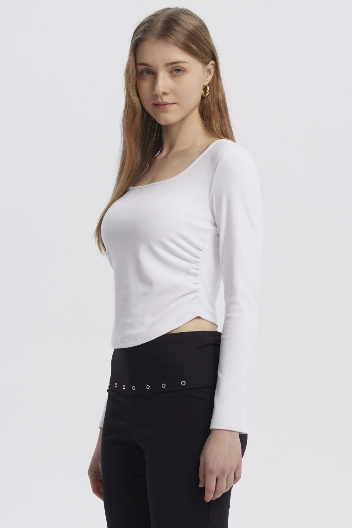 Polera Mujer Basic Blanco - Image 2