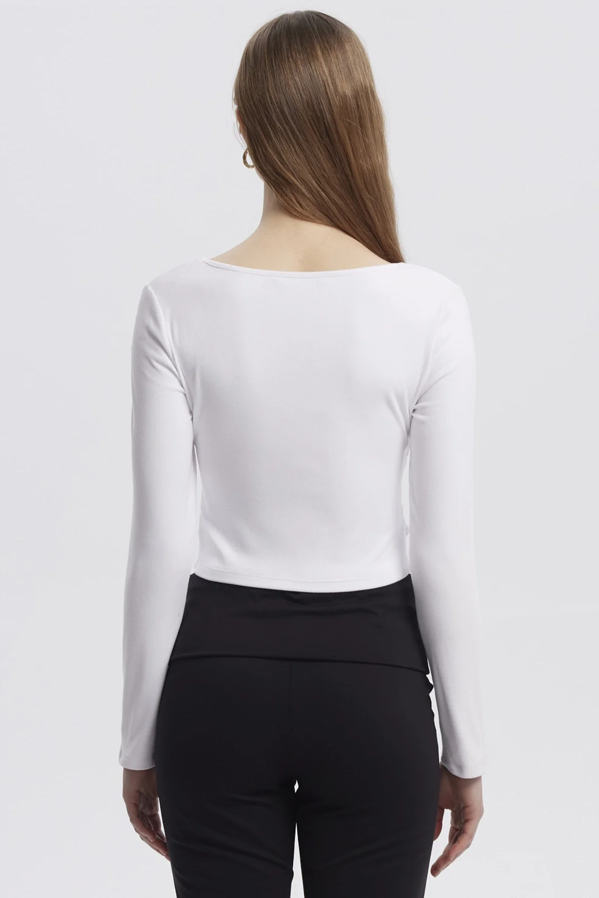 Polera Mujer Basic Blanco - Image 3