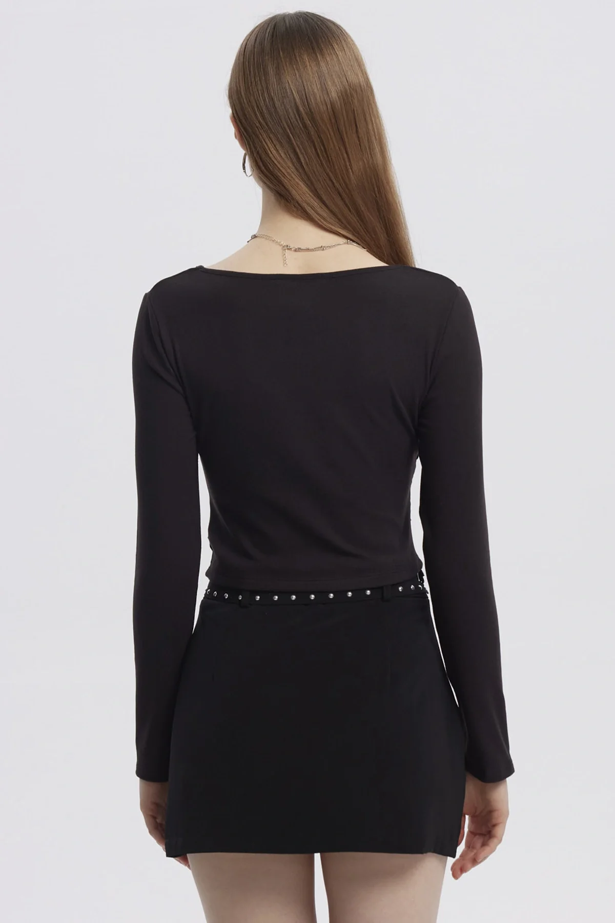 Polera Mujer Basic Negro - Image 3