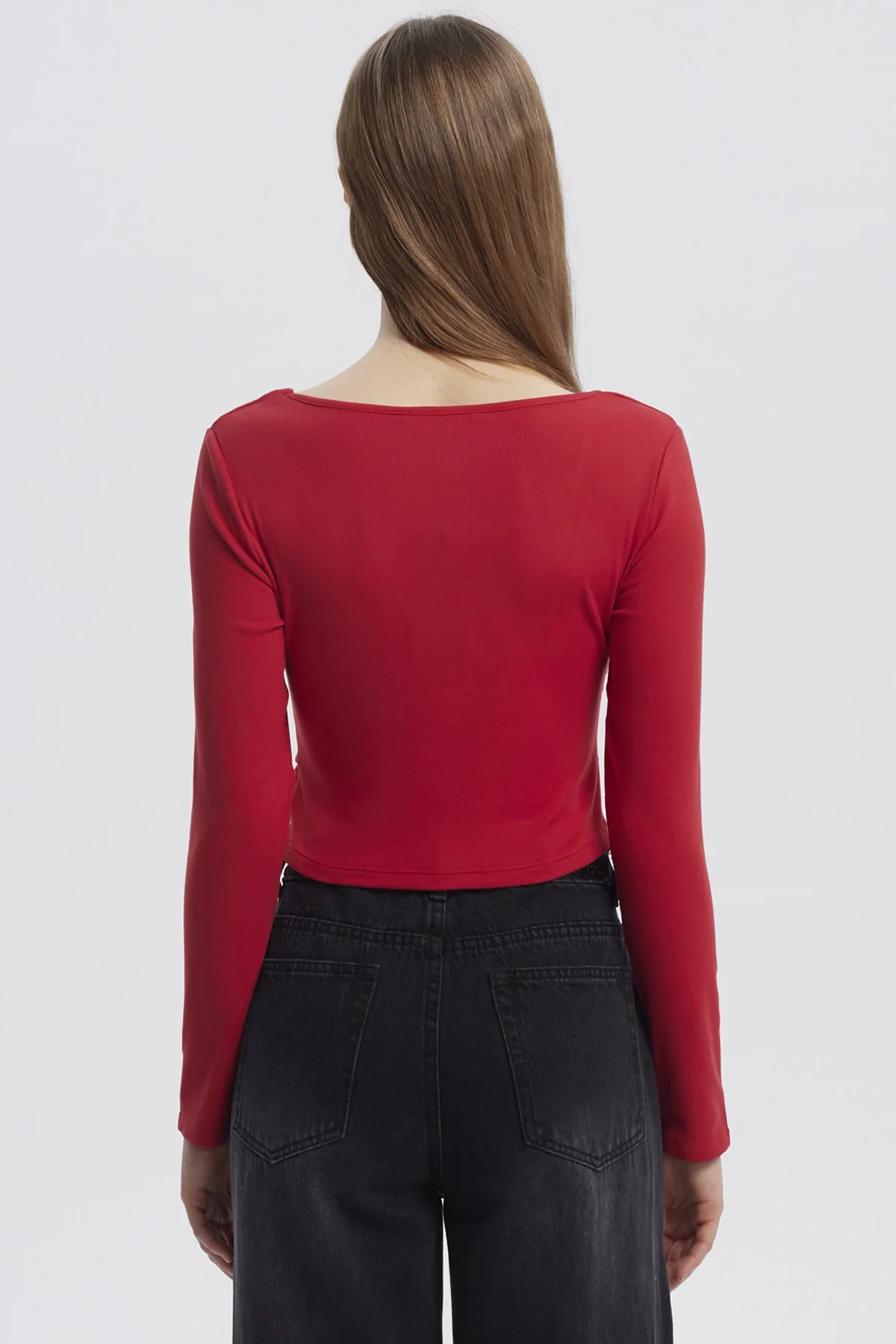 Polera Mujer Basic Rojo - Image 3