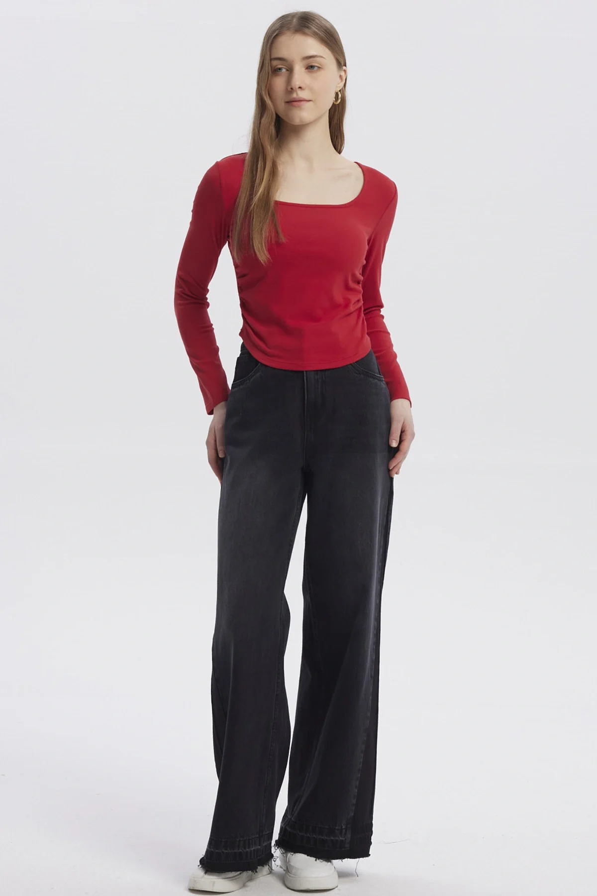 Polera Mujer Basic Rojo - Image 4