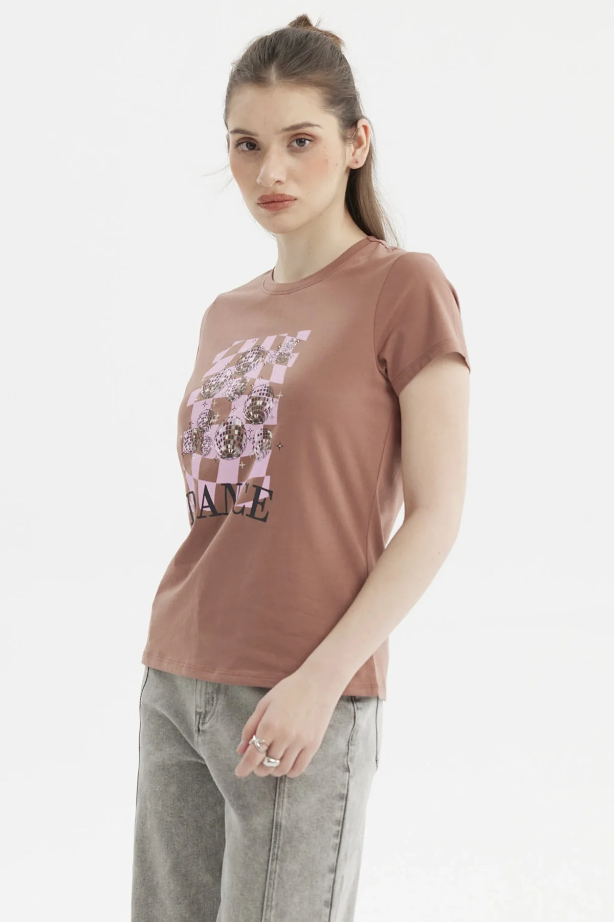 Polera Mujer Básica Café - Image 2