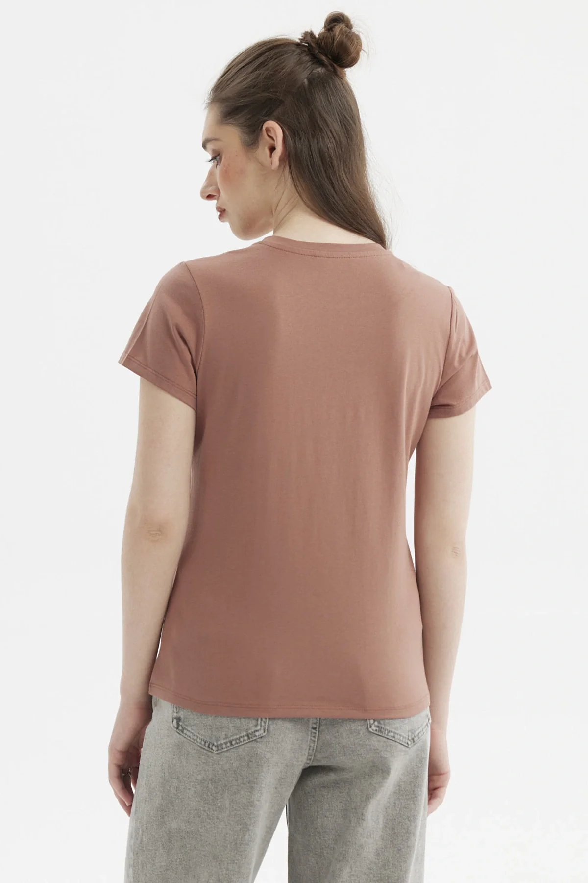 Polera Mujer Básica Café - Image 3