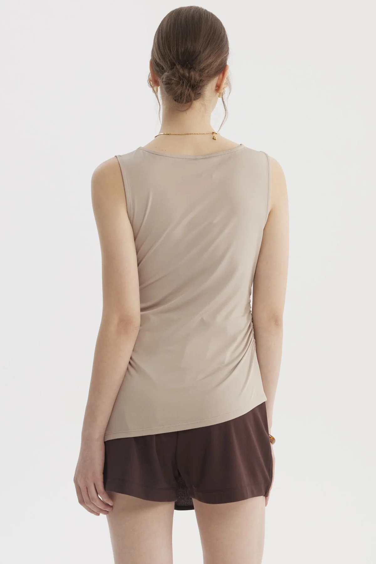 Polera Mujer Basta Asimétrica Beige Claro - Image 3