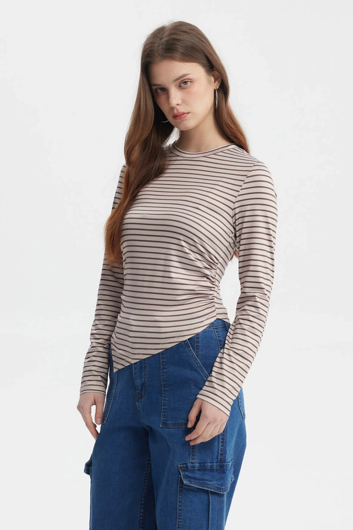 Polera Mujer Basta En Punta Beige - Image 2