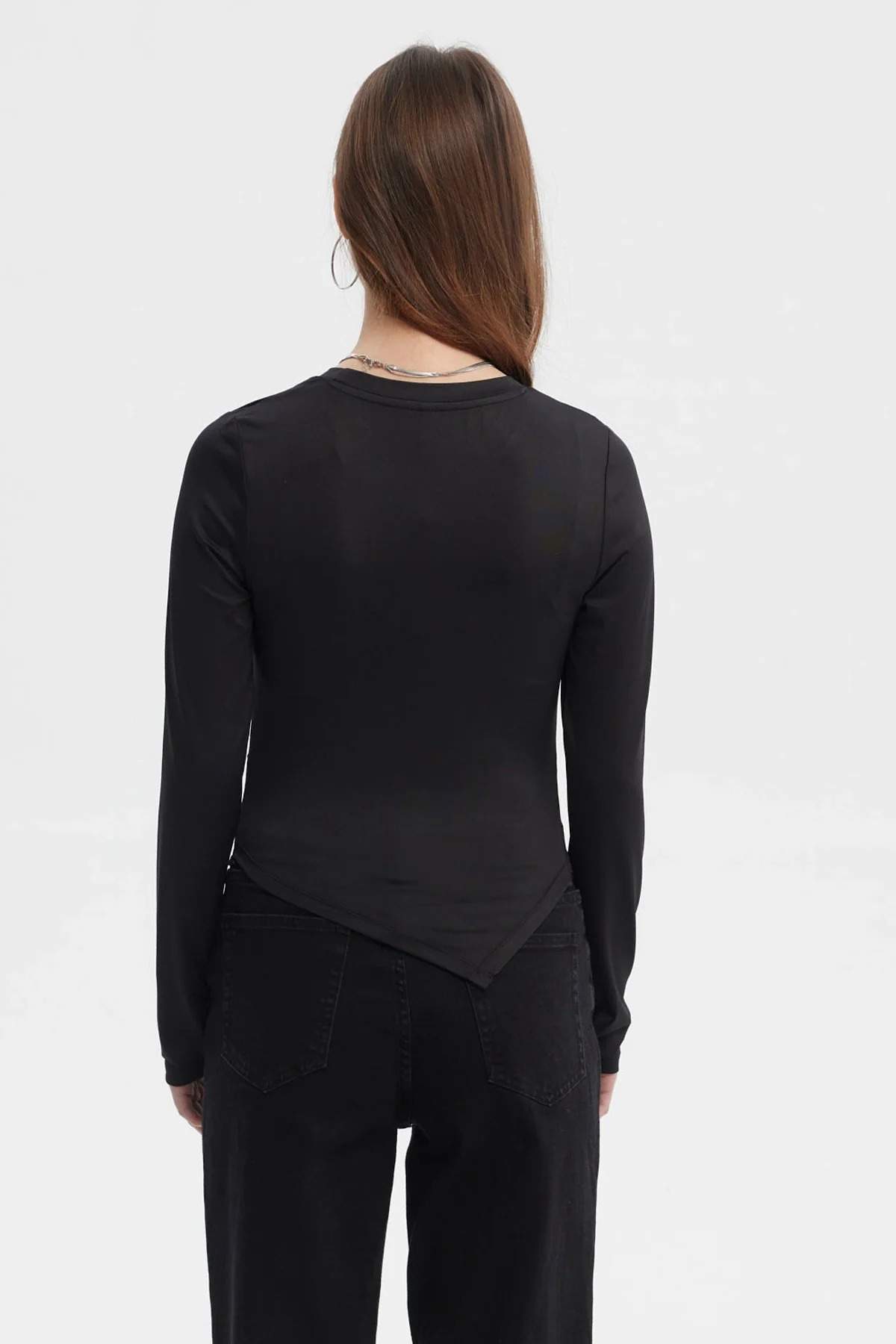 Polera Mujer Basta En Punta Negro - Image 3