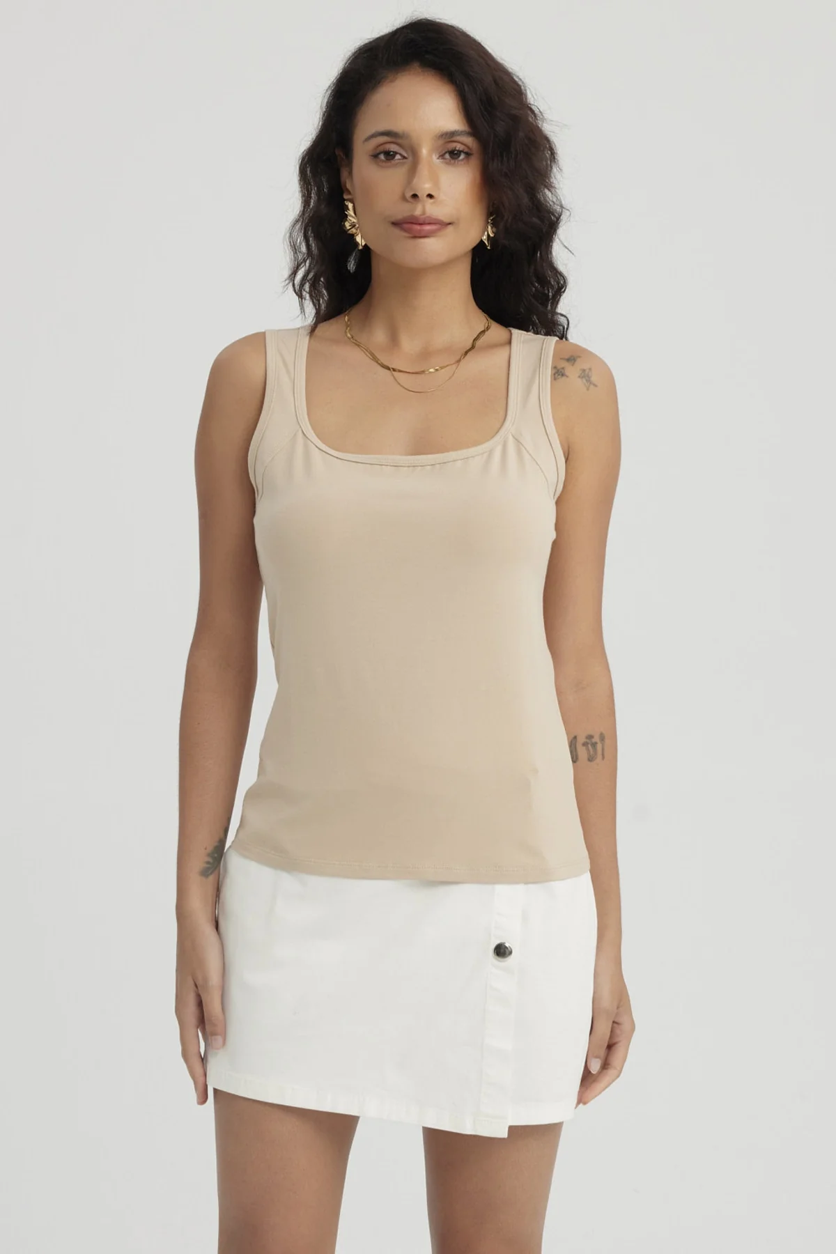 Polera Mujer Bipack Lisa Crudo - Image 2