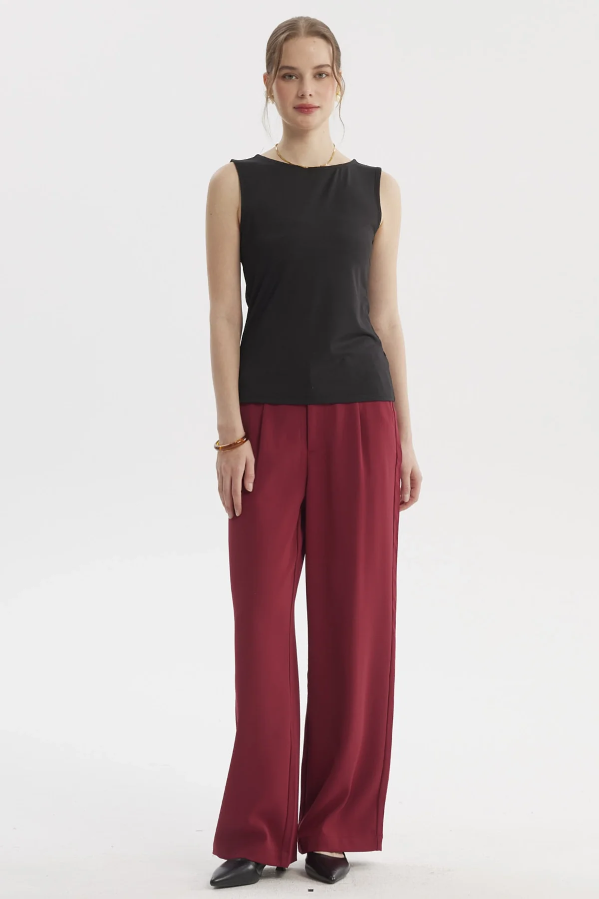 Polera Mujer Bote Lisa Negro - Image 4