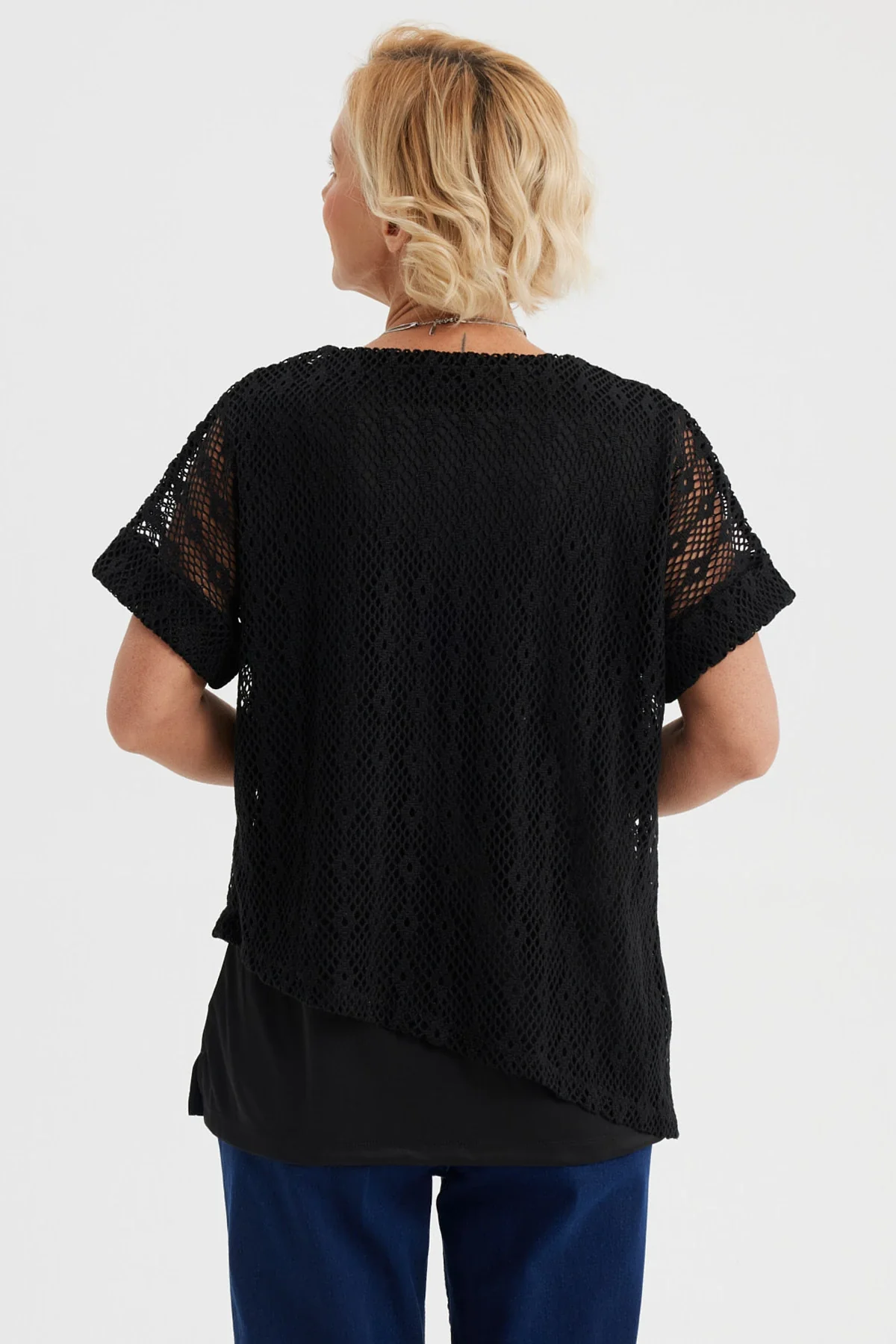 Polera Mujer Calada Negro - Image 3