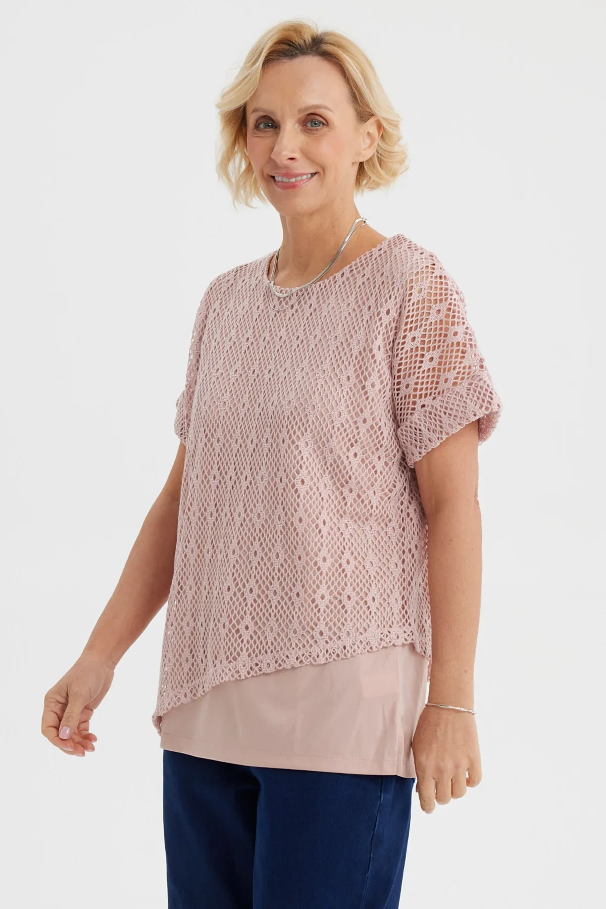 Polera Mujer Calada Rosado - Image 2