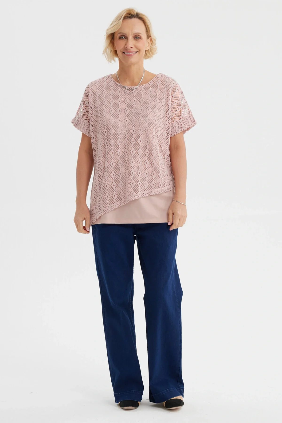Polera Mujer Calada Rosado - Image 4