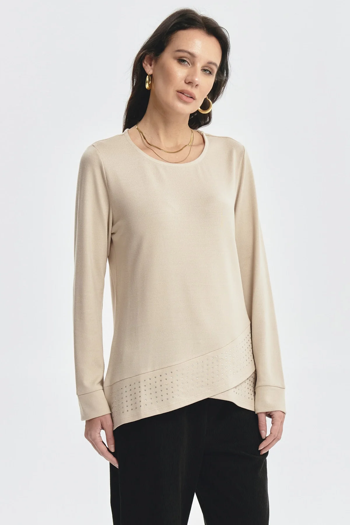 Polera Mujer Camman Detalle Beige - Image 2