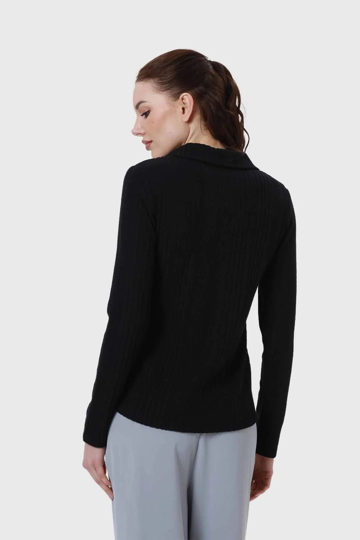 Polera Mujer Camman Rib Negro - Image 3