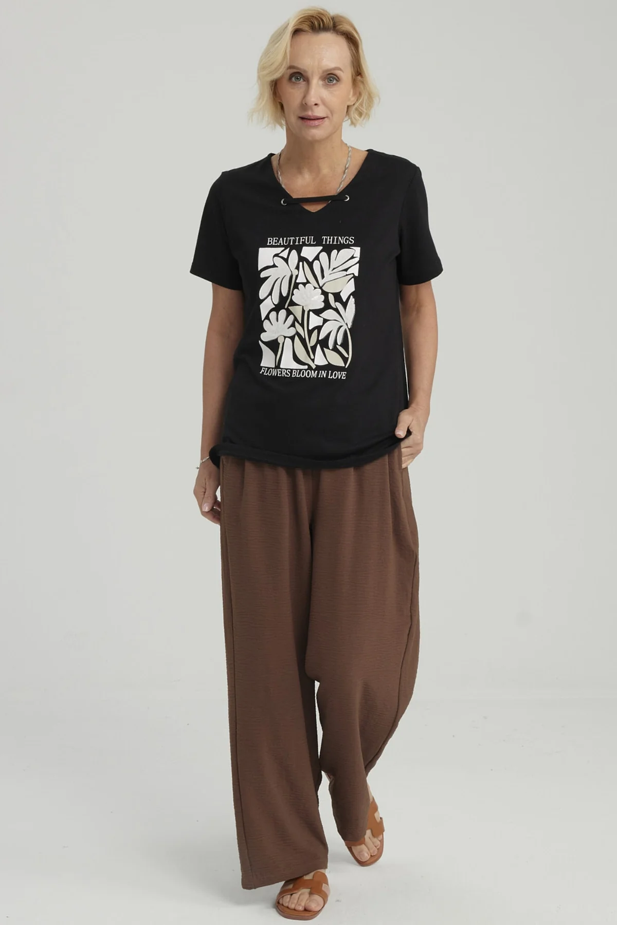 Polera Mujer Con Estampado Negro - Image 4