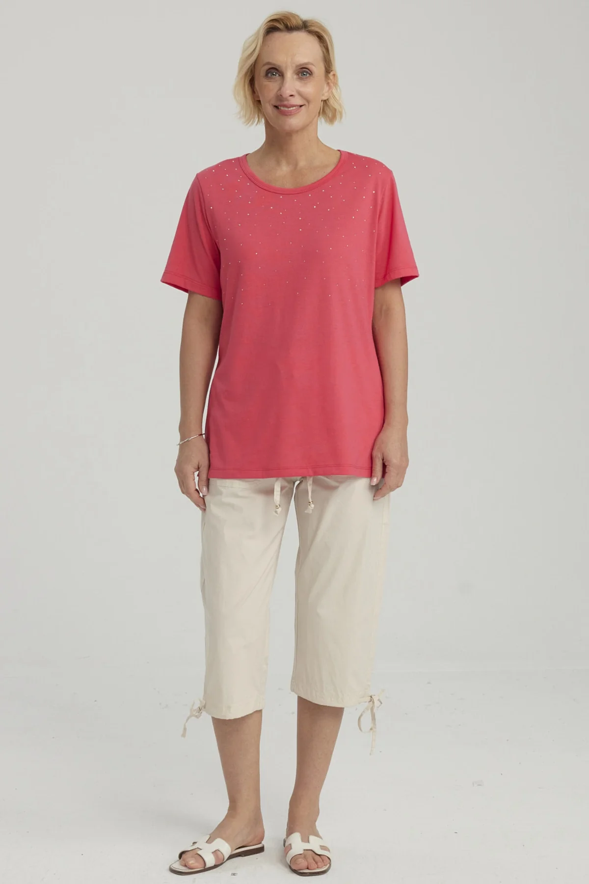 Polera Mujer Con Tachas Fucsia - Image 4