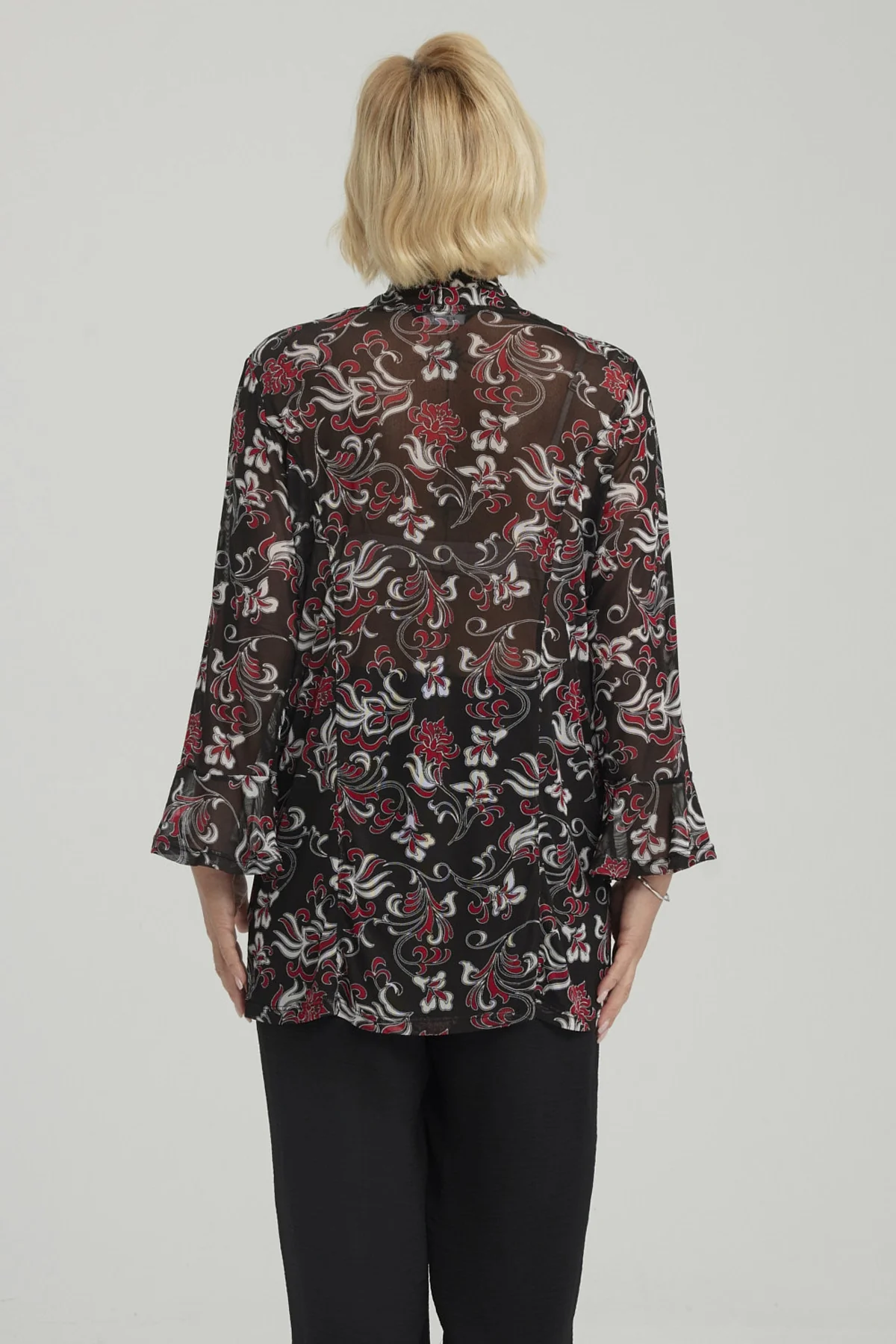 Polera Mujer Estilo Tapado Negro / Blanco - Image 3