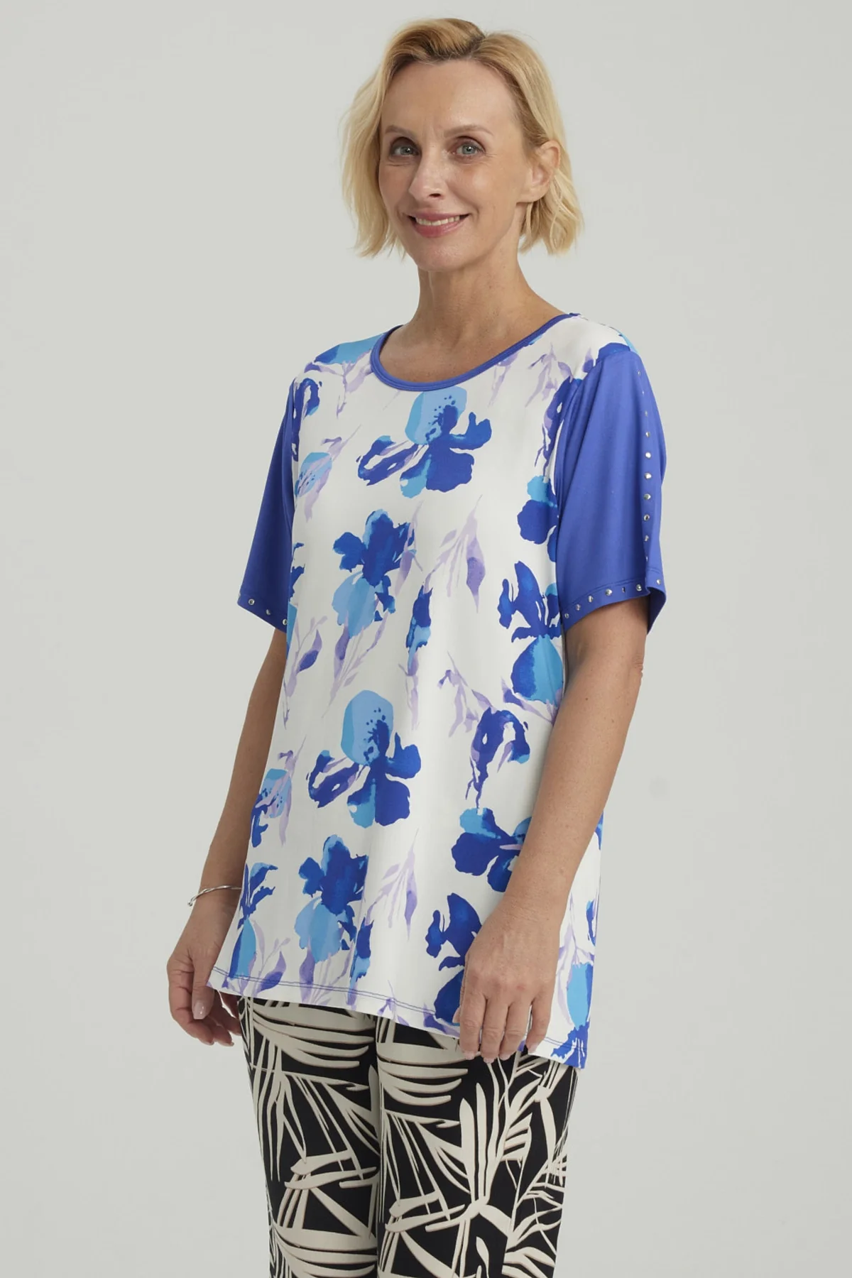 Polera Mujer Cruce Cuello Azulino - Image 2