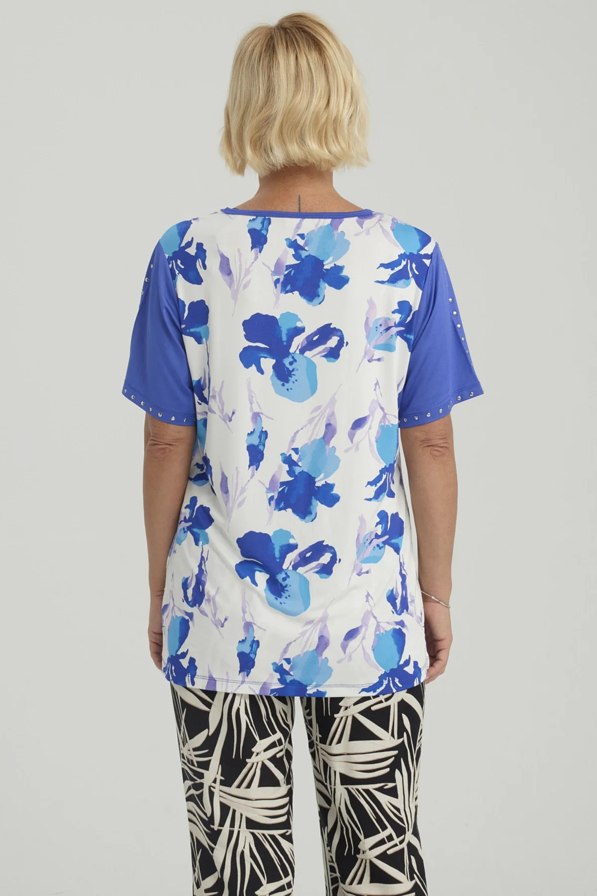 Polera Mujer Cruce Cuello Azulino - Image 3