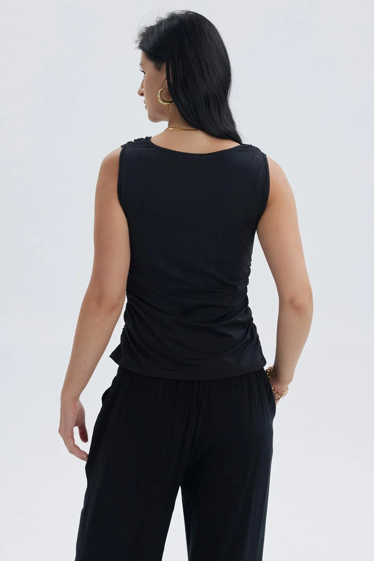 Polera Mujer Cuello Espalda Negro - Image 3