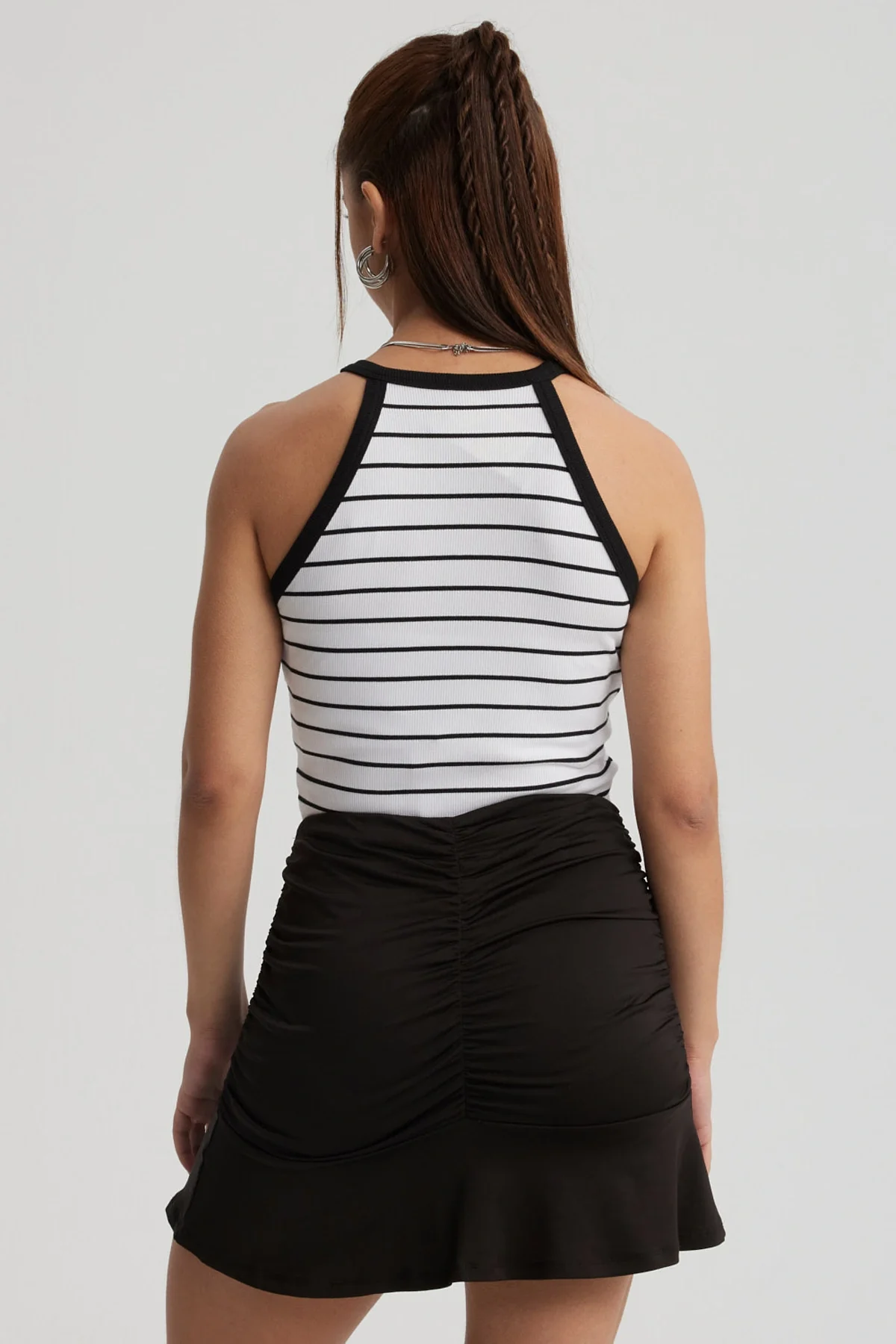 Polera Mujer Cuello Halter Blanco - Image 3