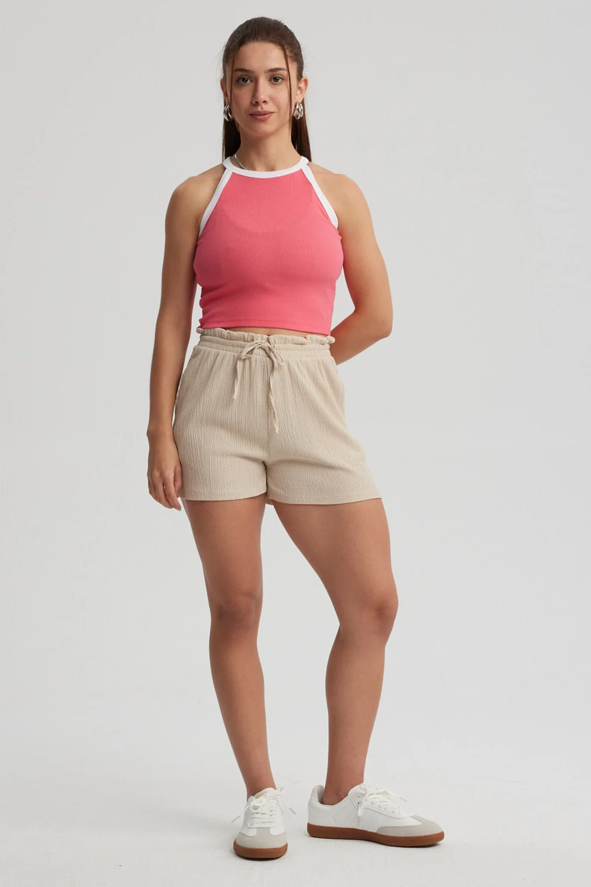 Polera Mujer Cuello Halter Rosado - Image 4