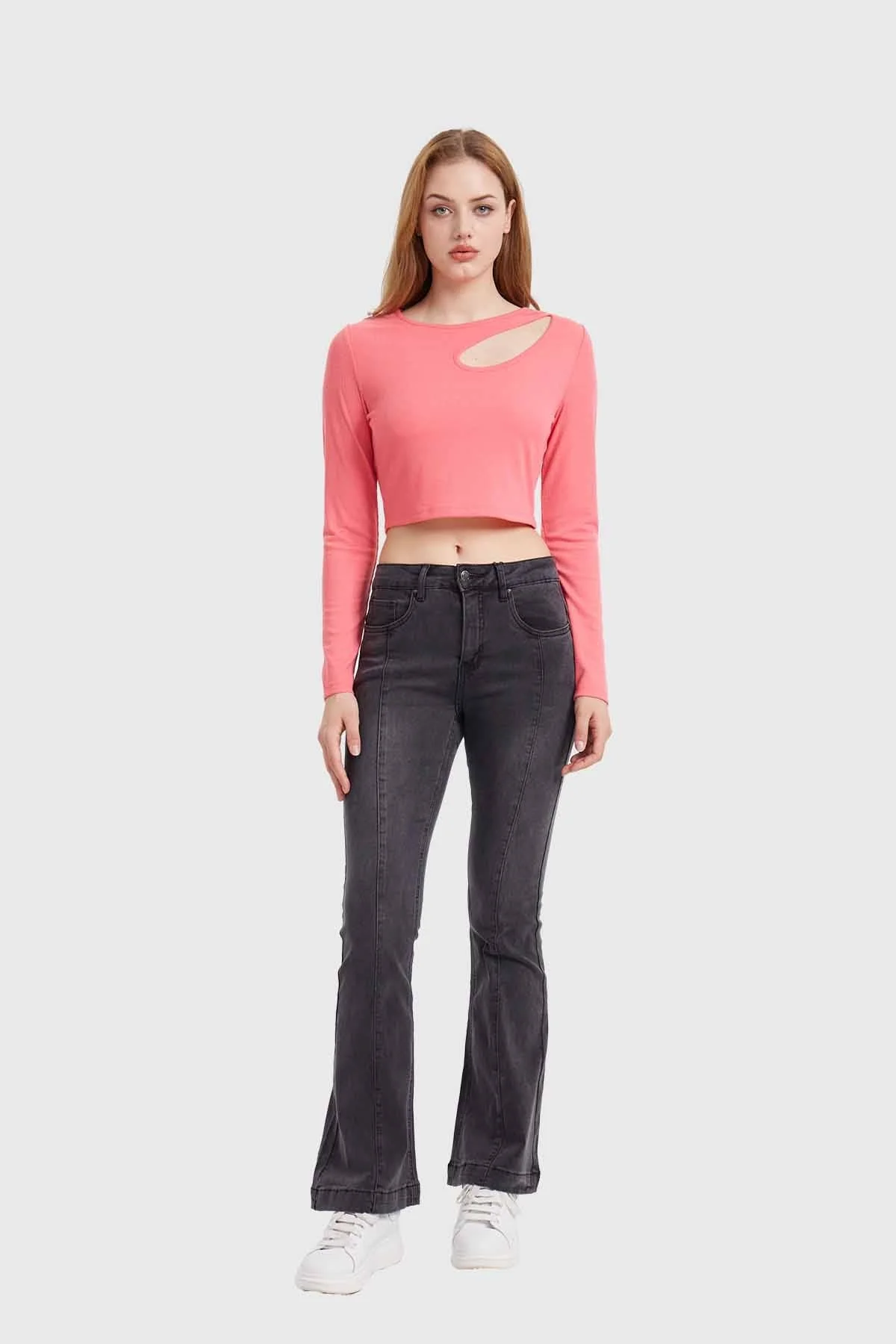 Polera Mujer Cut Out Coral - Image 4