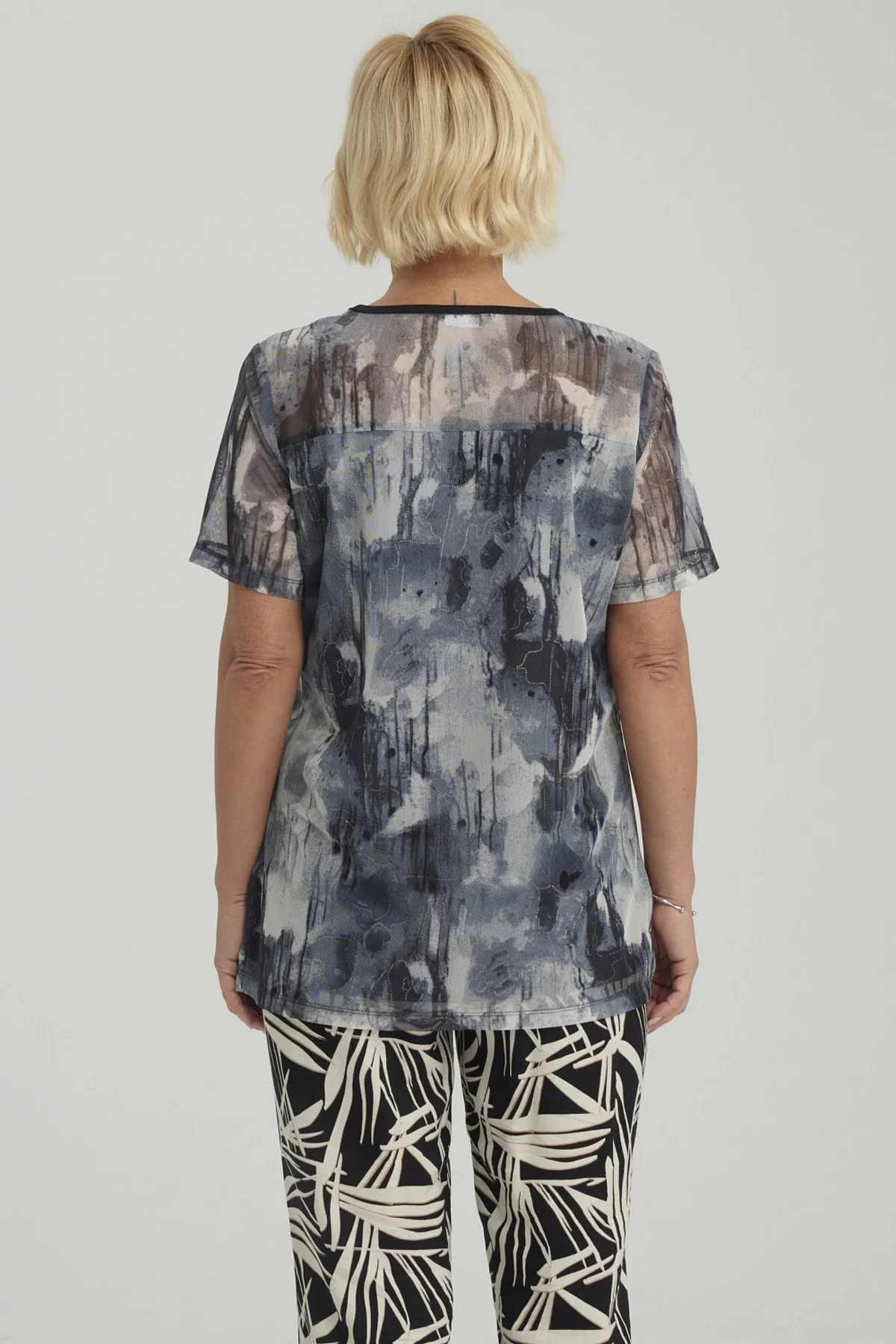 Polera Mujer Detalle Folia Negro - Image 3