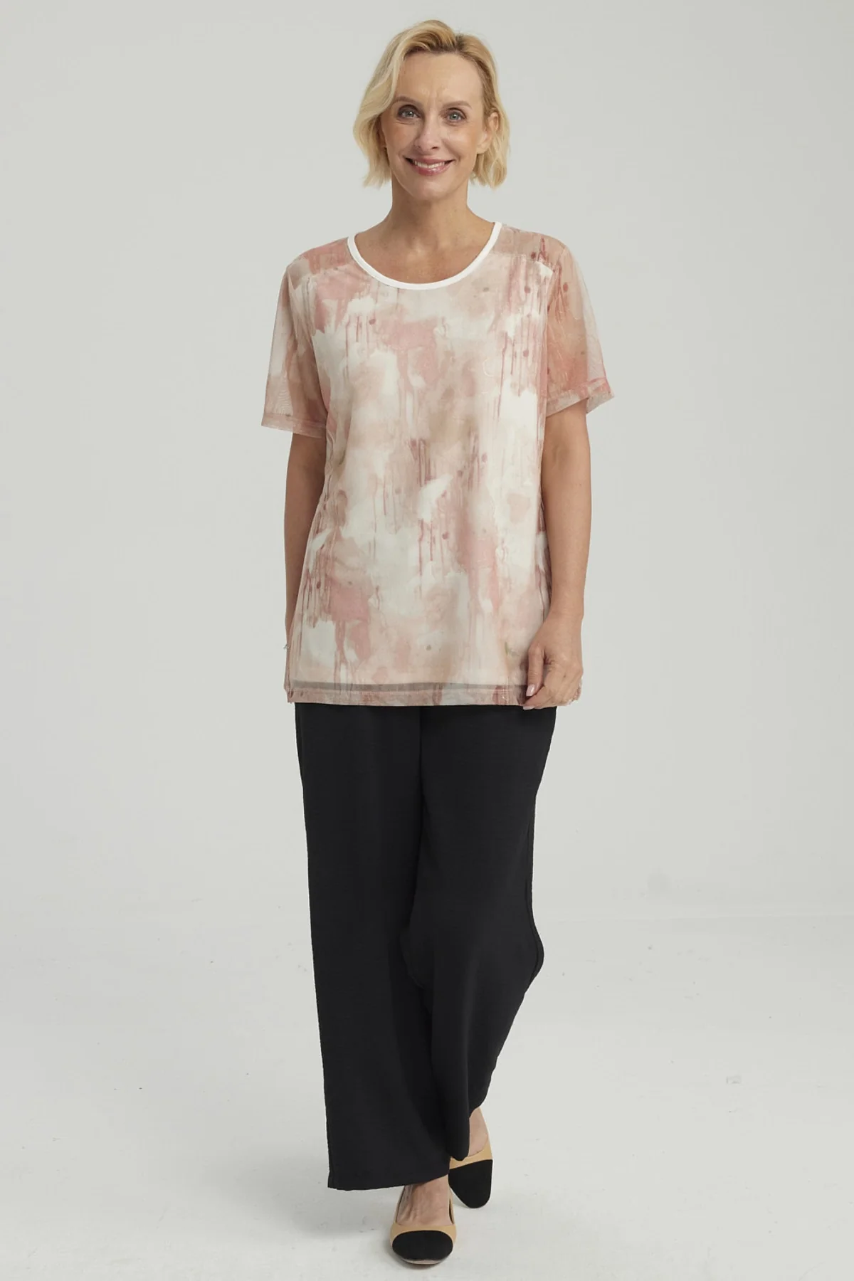 Polera Mujer Detalle Folia Palo Rosa - Image 4