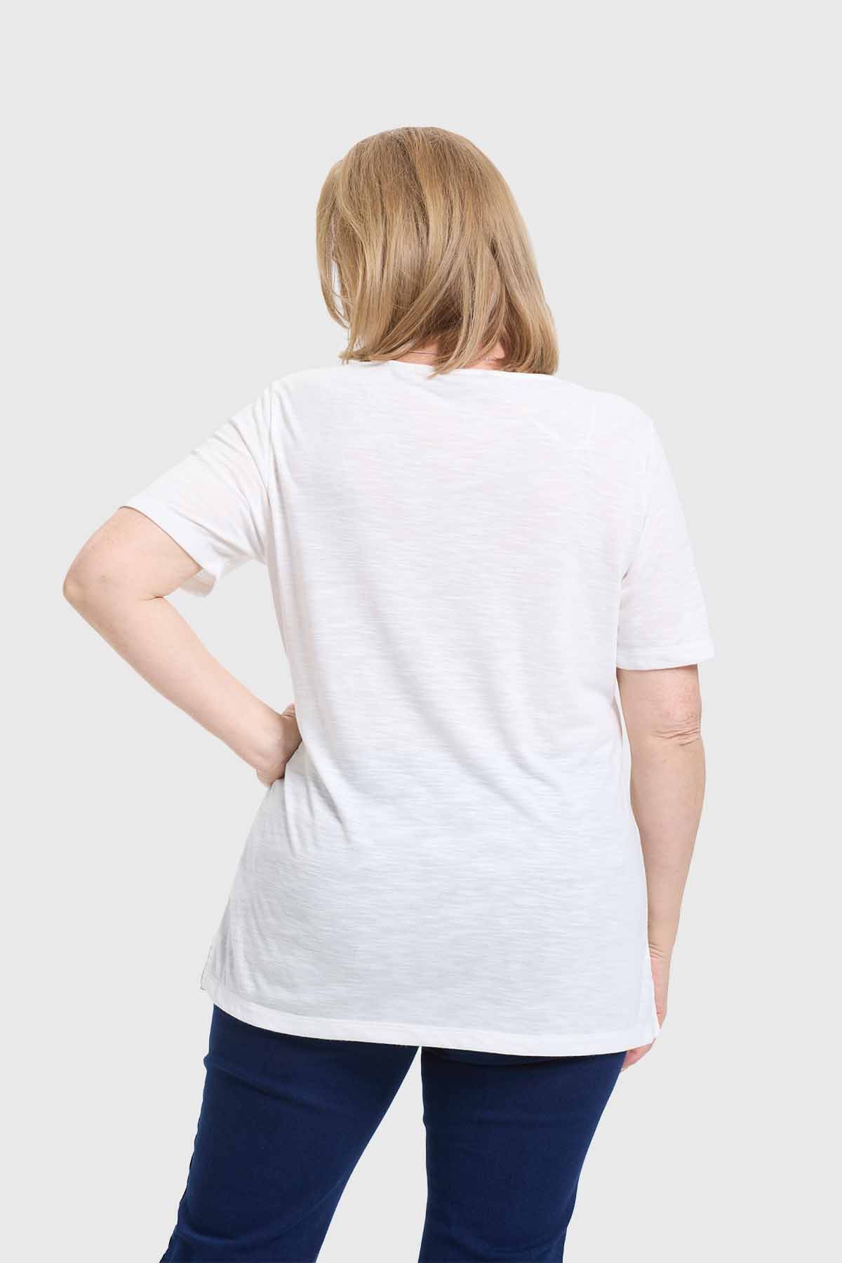 Polera Mujer Detalle Macramé Crudo - Image 3