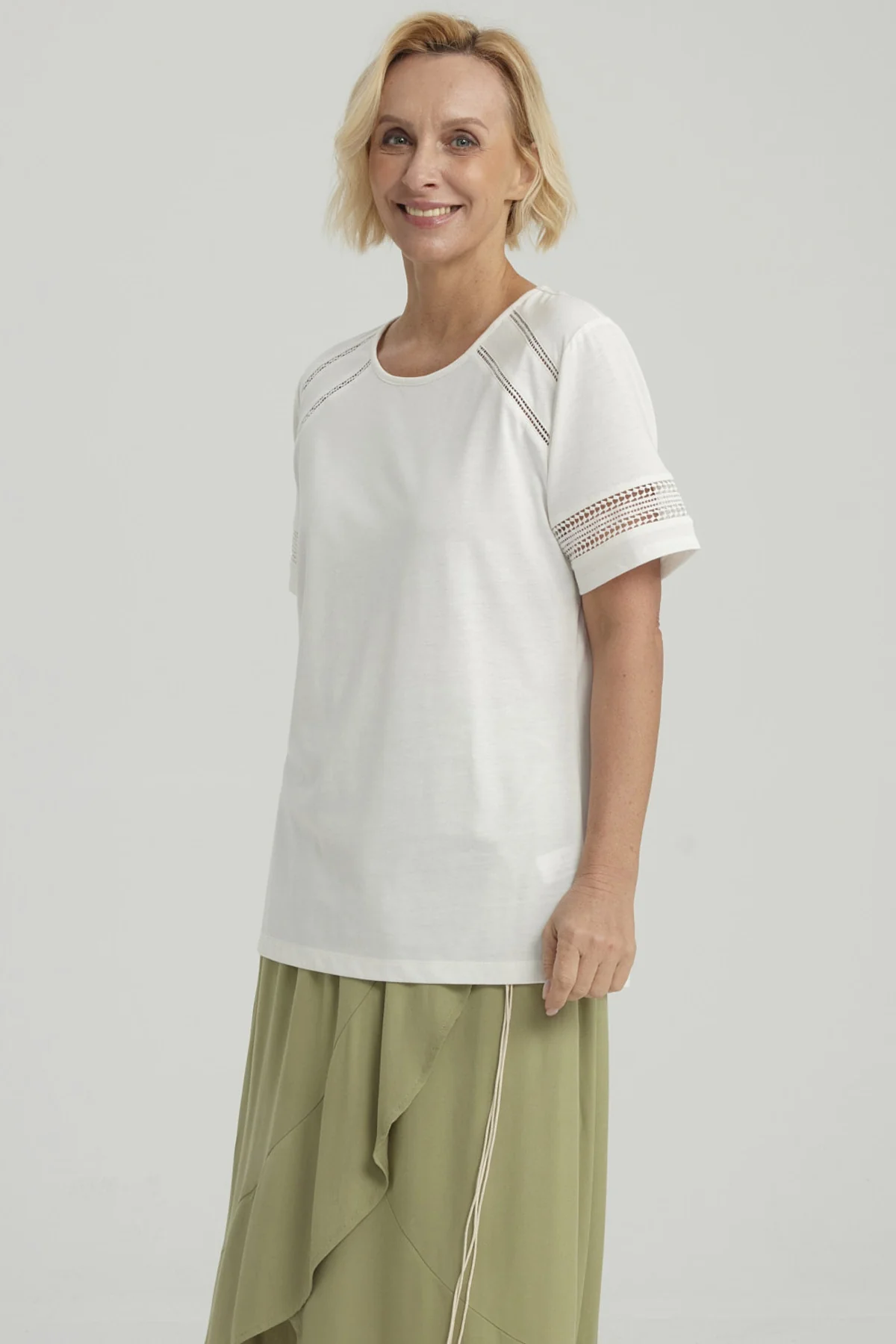 Polera Mujer Detalle Macramé Crudo - Image 2