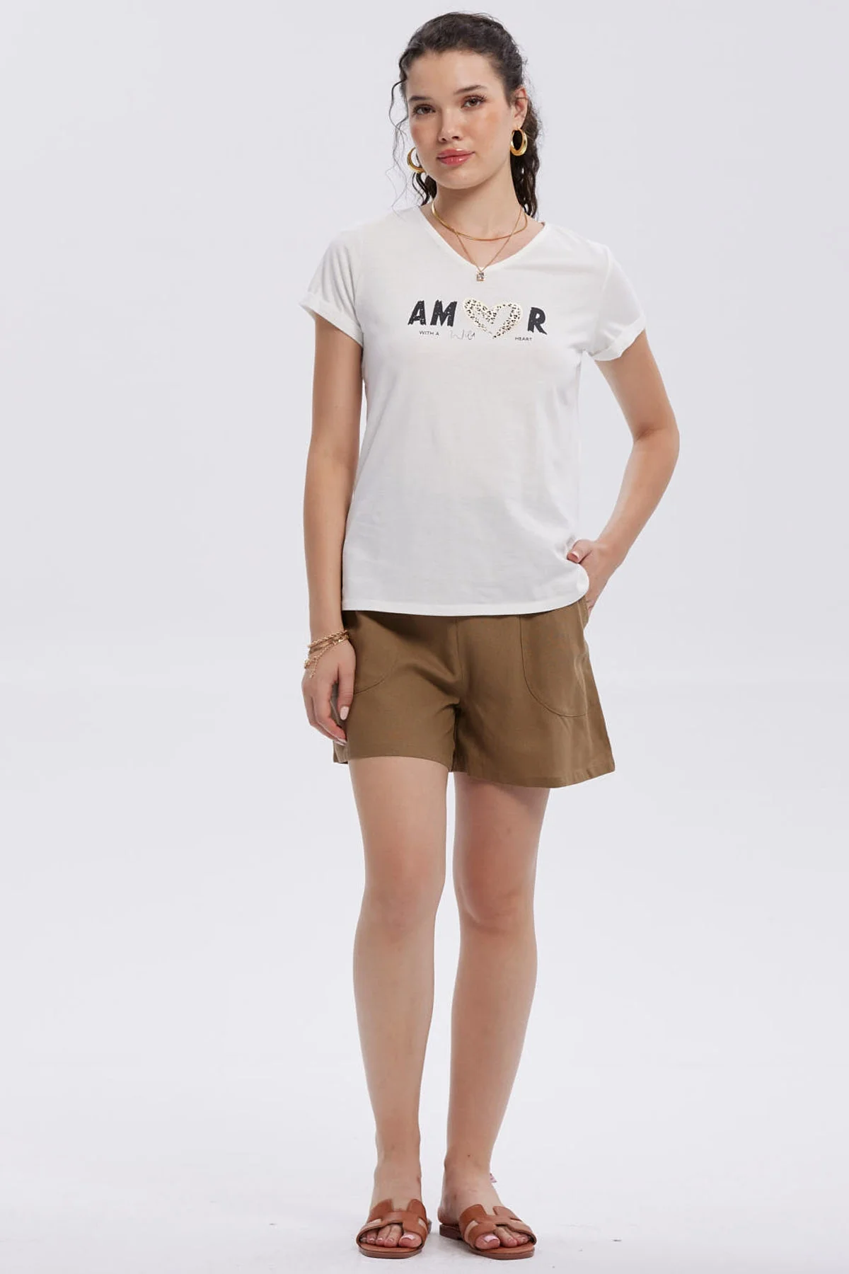 Polera Mujer Dobladillo Manga Crudo - Image 4
