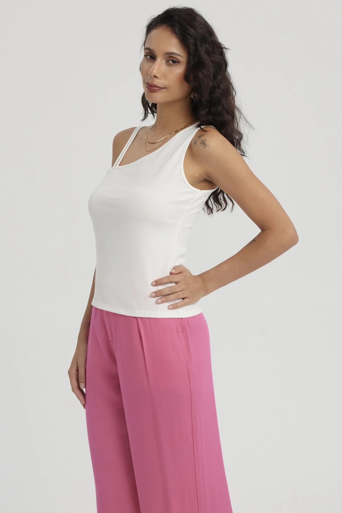 Polera Mujer Doble Pabilo Crudo - Image 2