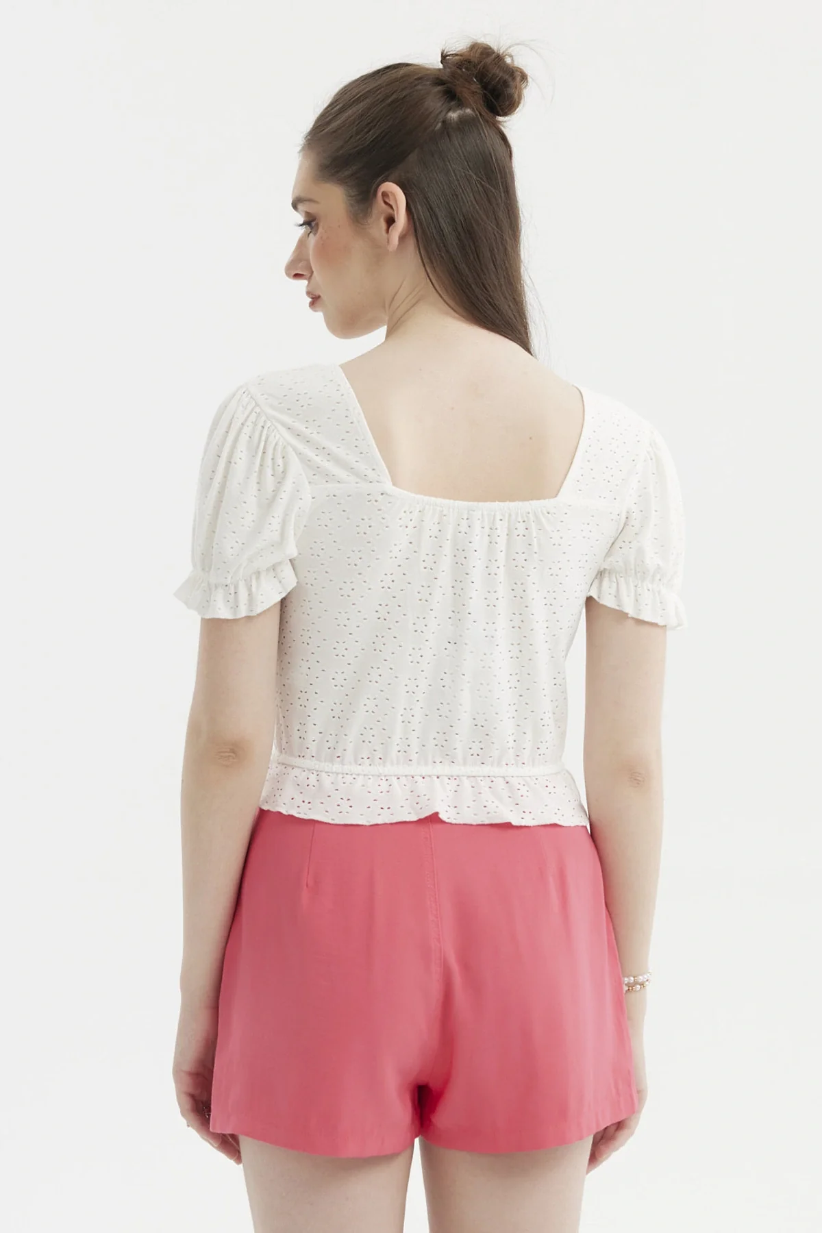 Polera Mujer Englobada Basta Blanco - Image 3