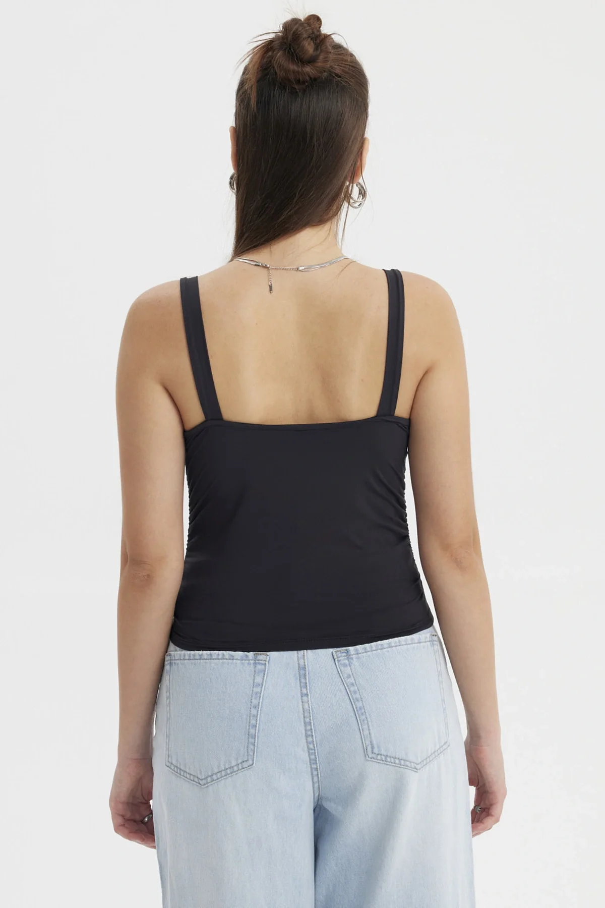 Polera Mujer Escote Cuadrado Negro - Image 3
