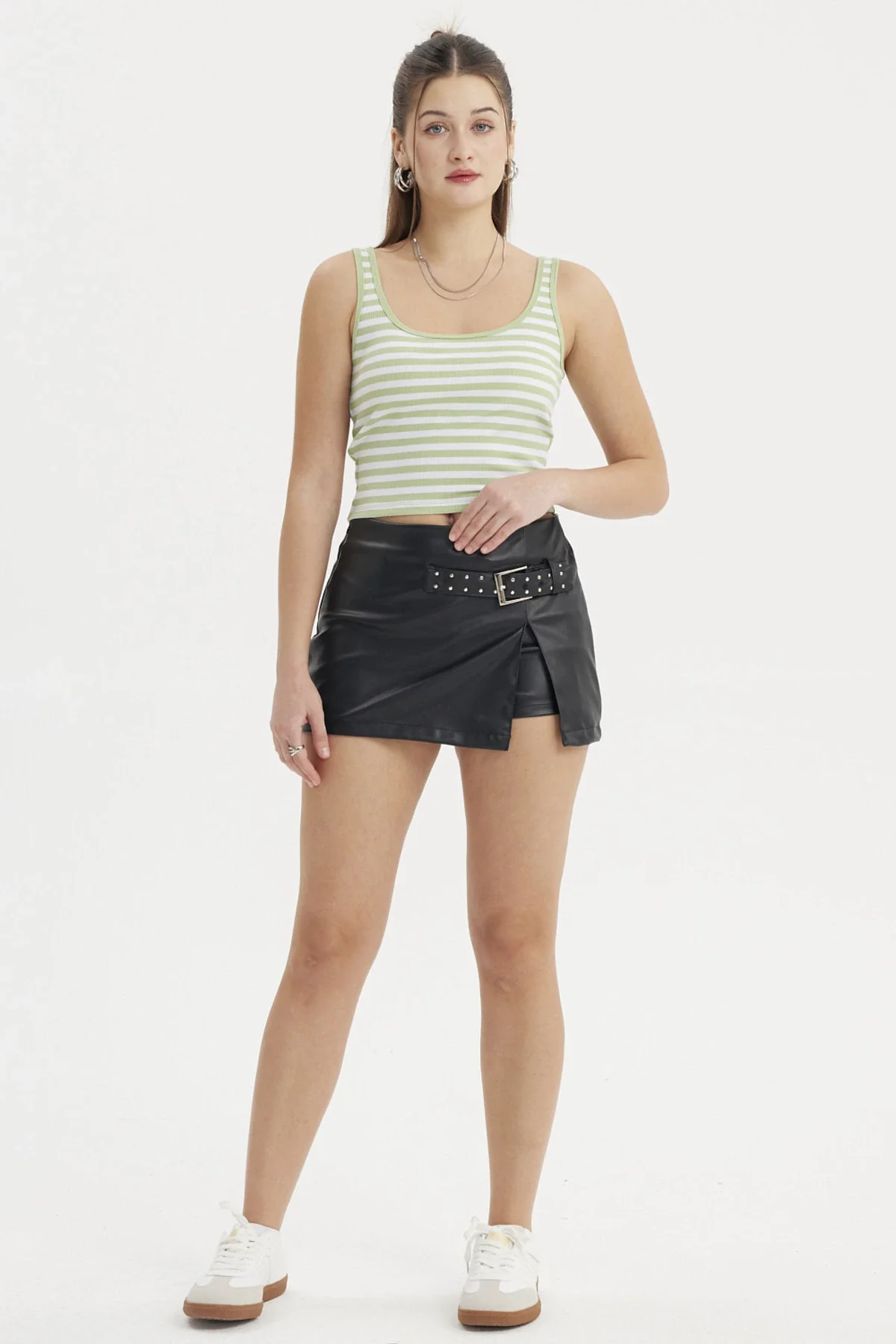 Polera Mujer Escote Cuadrado Verde - Image 4