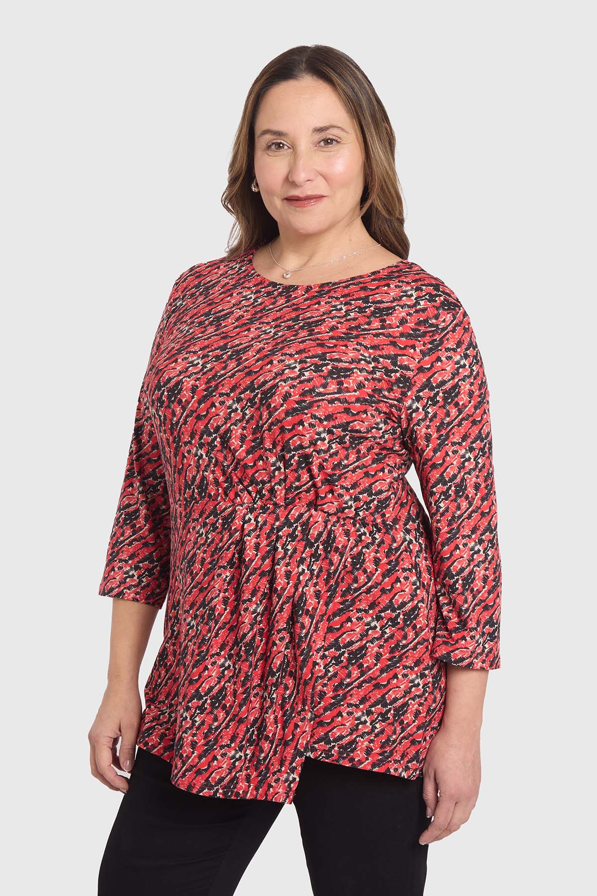 Polera Mujer Estampada Rojo - Image 2