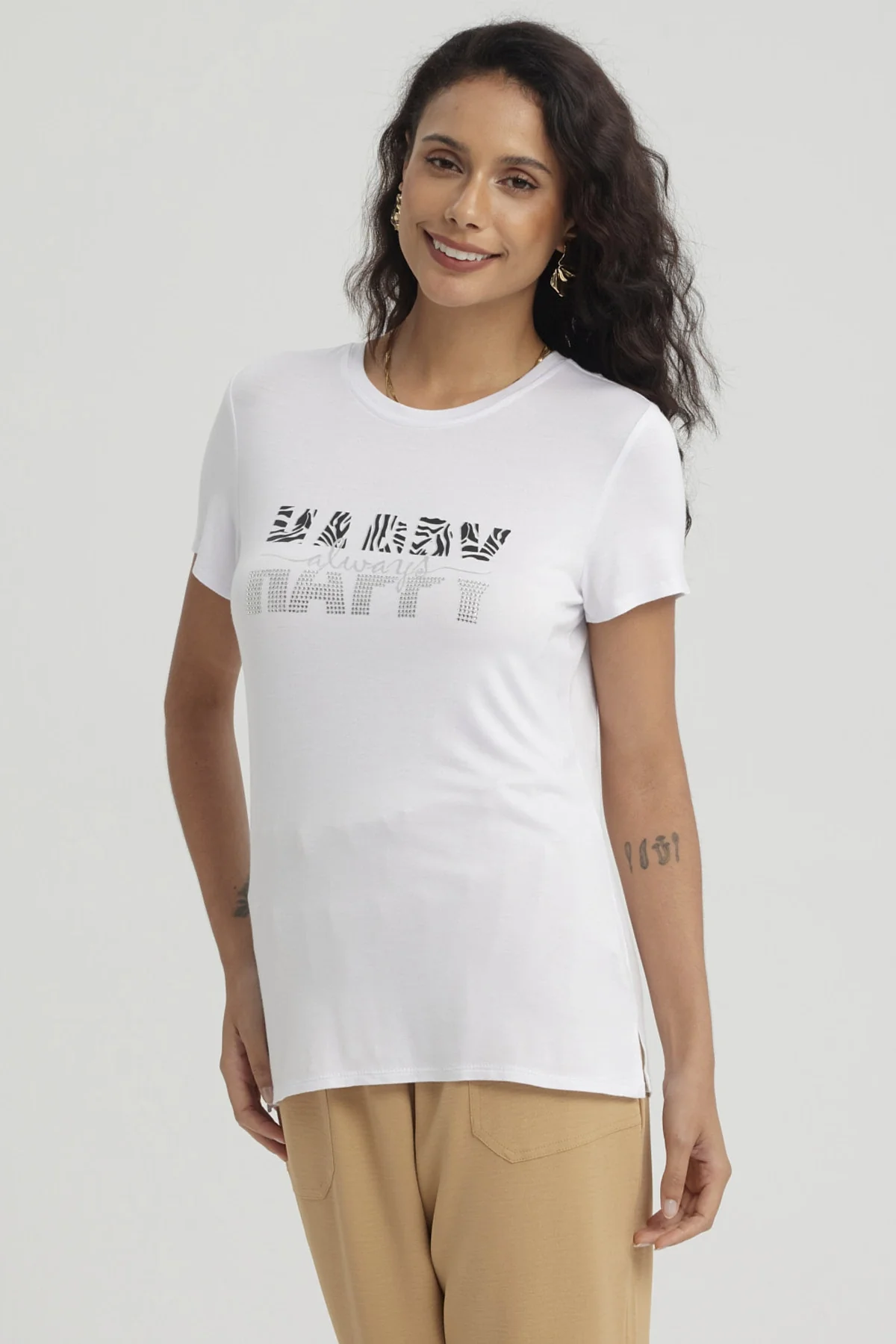 Polera Mujer Estampado Blanco - Image 2