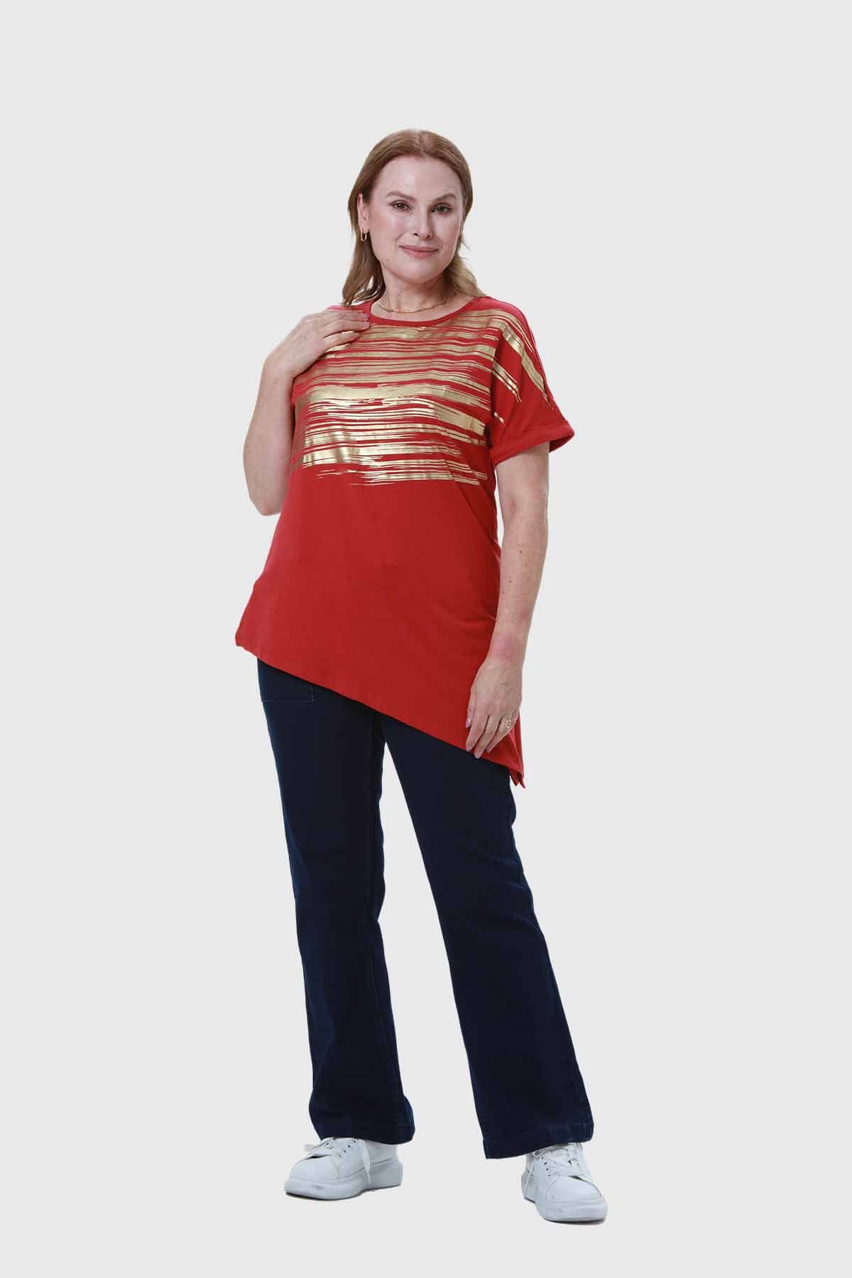 Polera Mujer Estampado Rojo - Image 4