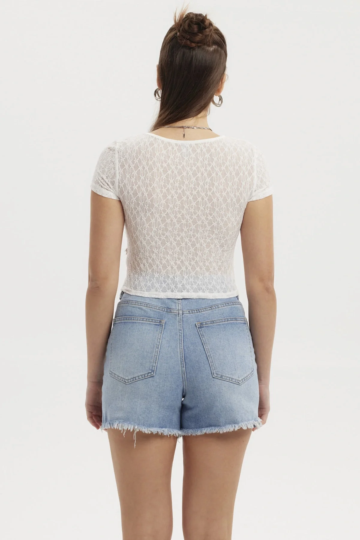 Polera Mujer Fruncido Elástico Blanco - Image 3