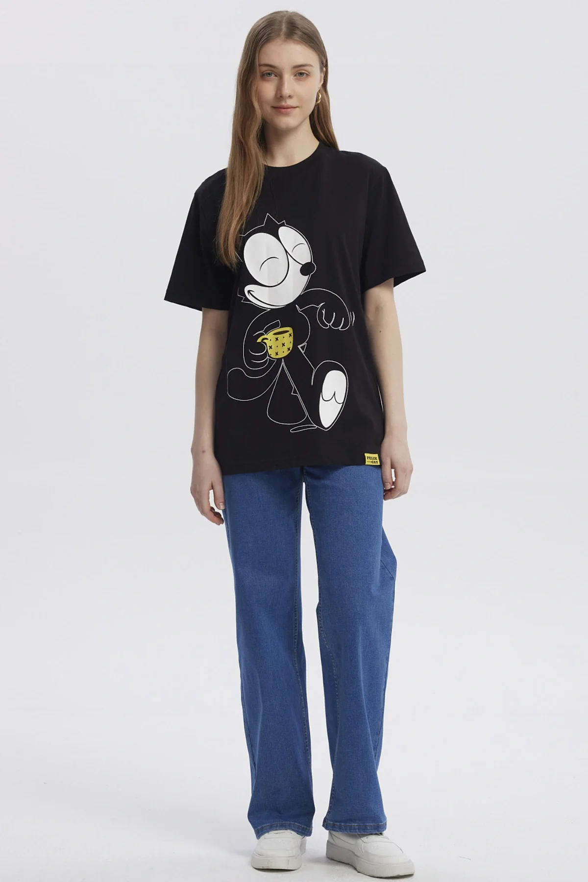 Polera Mujer Gato Felix Negro - Image 4