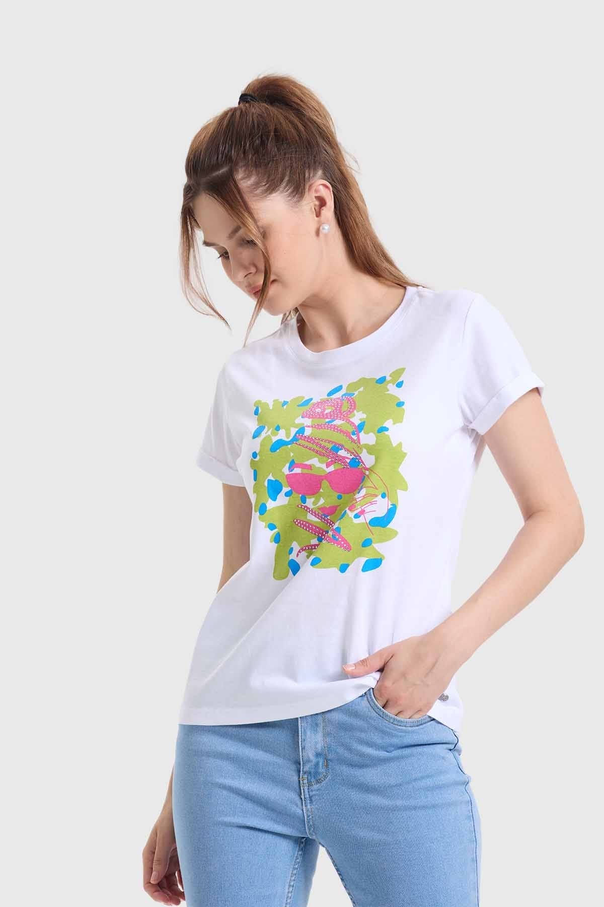 Polera Mujer Gráfica Roll Up Blanco - Image 2