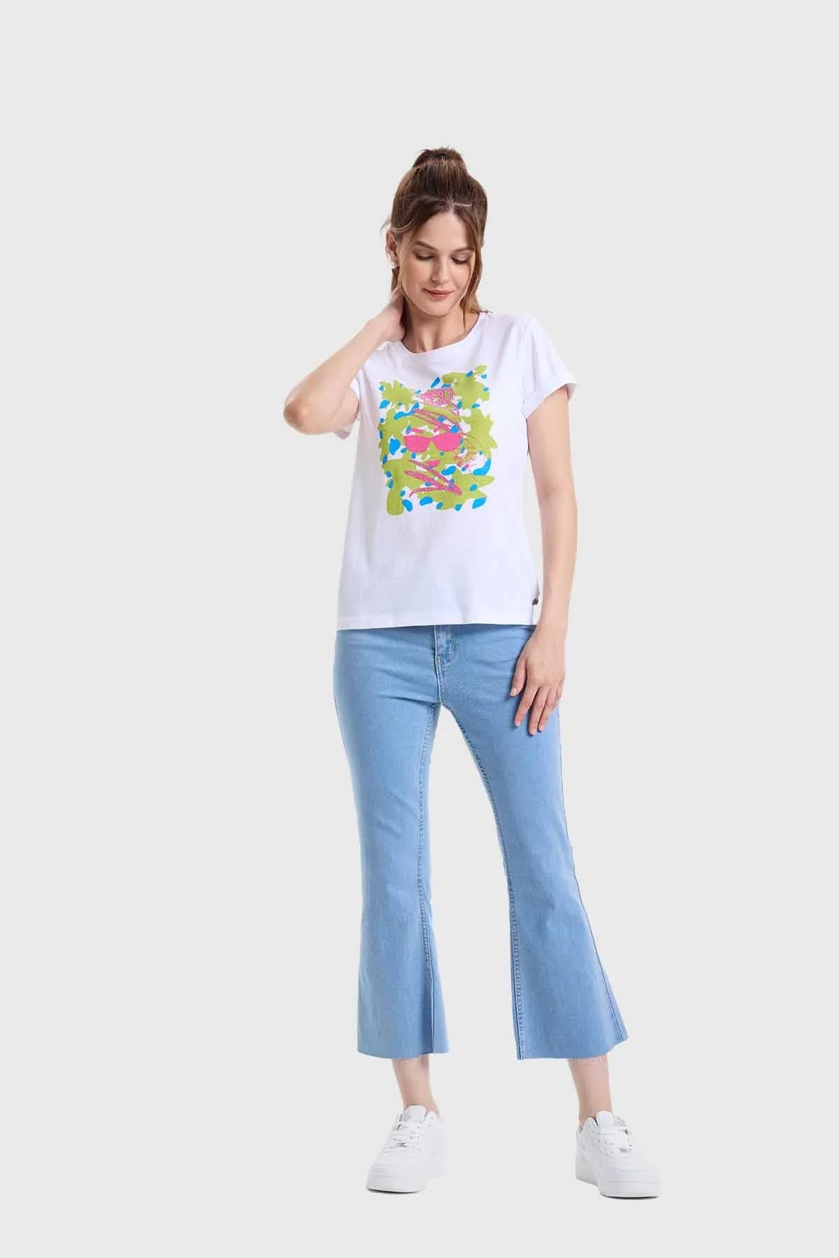 Polera Mujer Gráfica Roll Up Blanco - Image 4