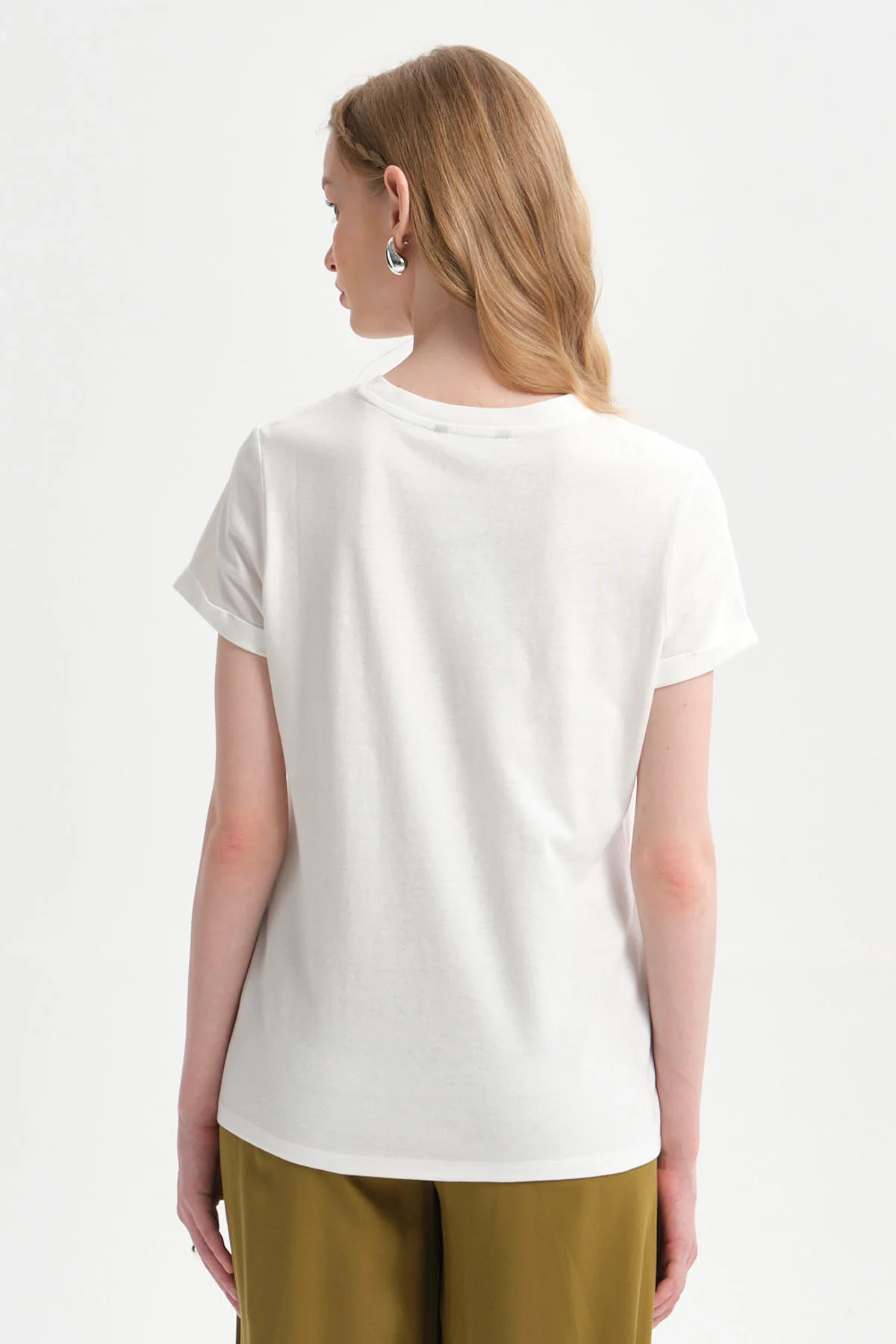 Polera Mujer Gráfica Roll Up Crudo - Image 3