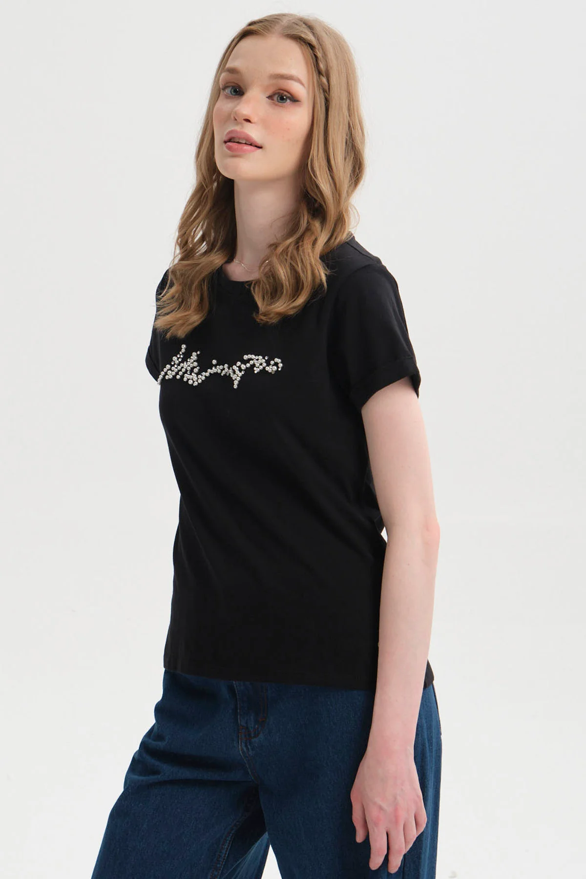 Polera Mujer Gráfica Roll Up Negro - Image 2
