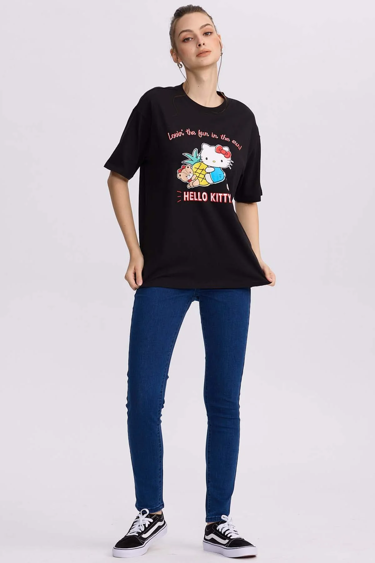 Polera Mujer Hello Kitty Negro - Image 4