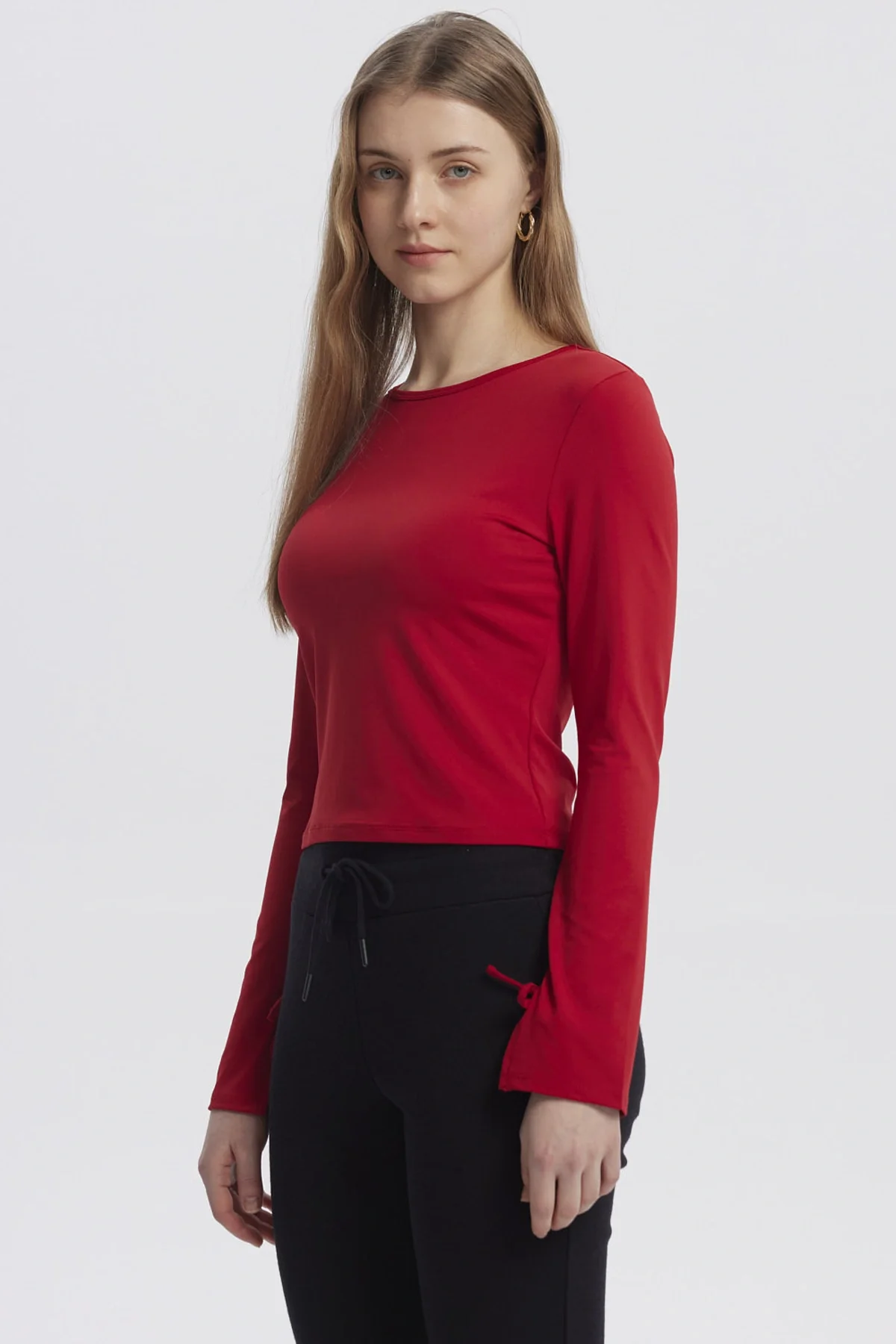 Polera Mujer Lazo Puño Rojo - Image 2