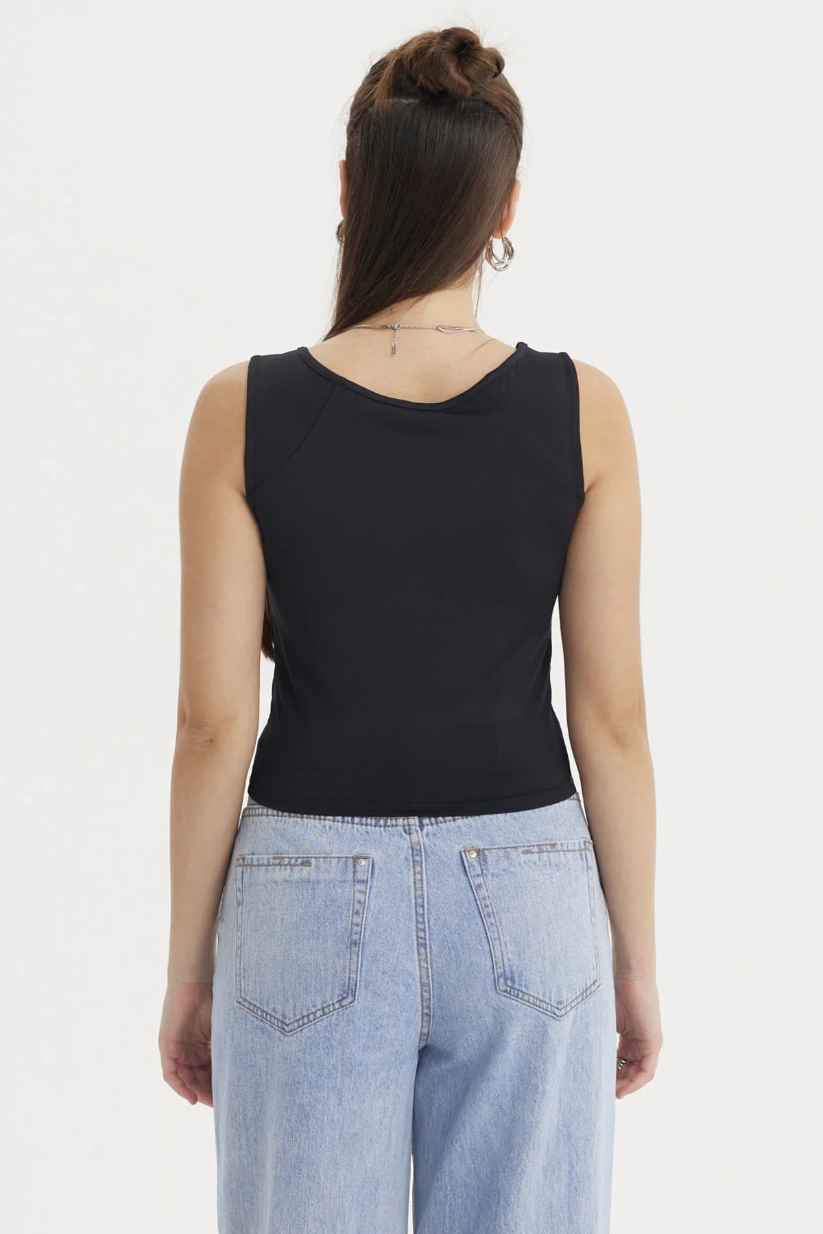 Polera Mujer Lisa Negro - Image 3