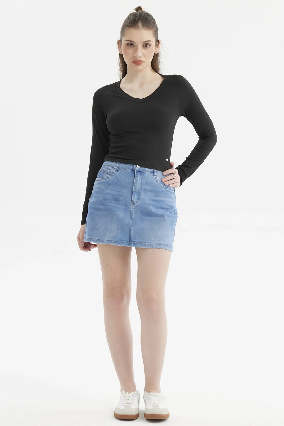 Polera Mujer Lisa Negro - Image 4
