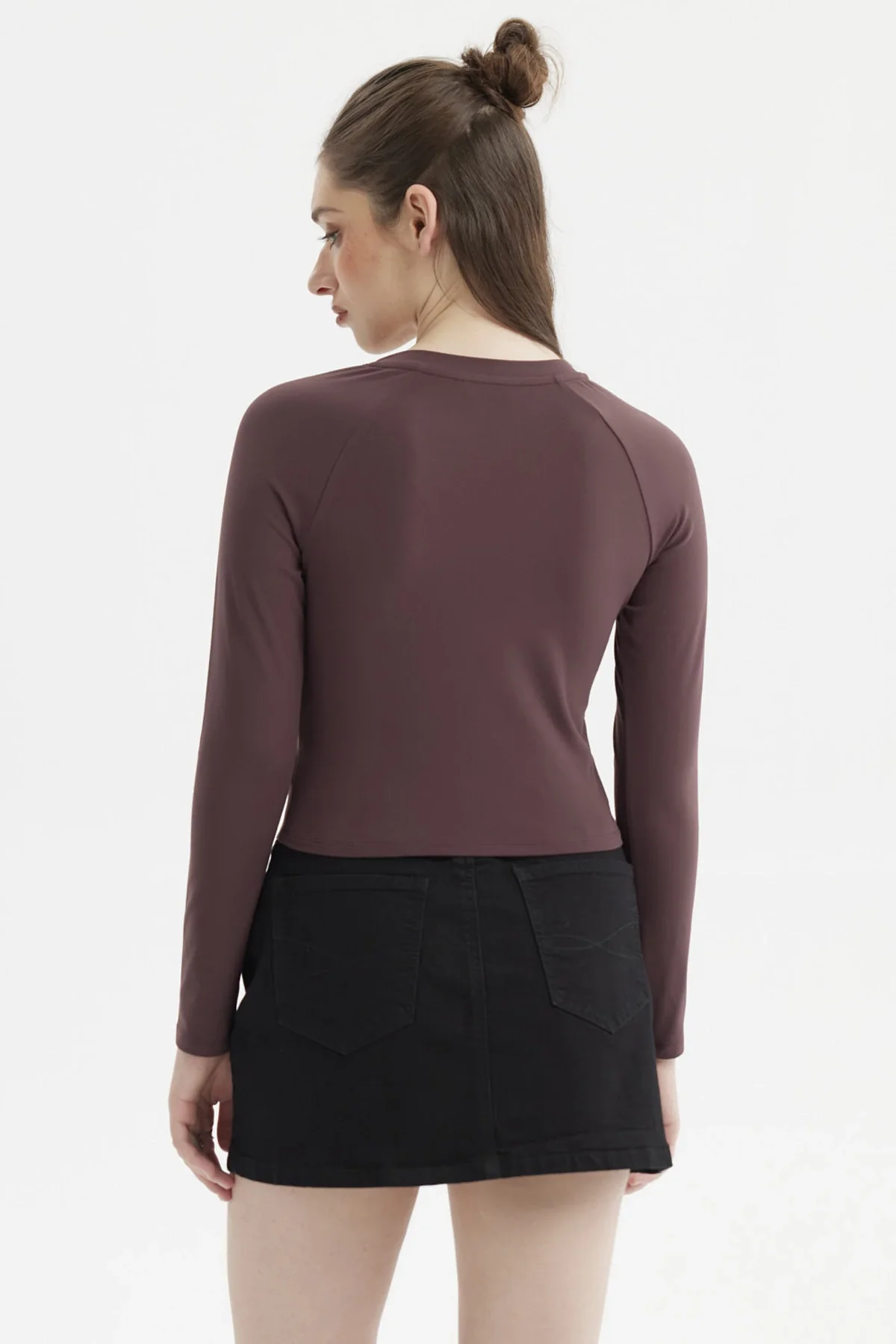 Polera Mujer Lisa Chocolate - Image 3