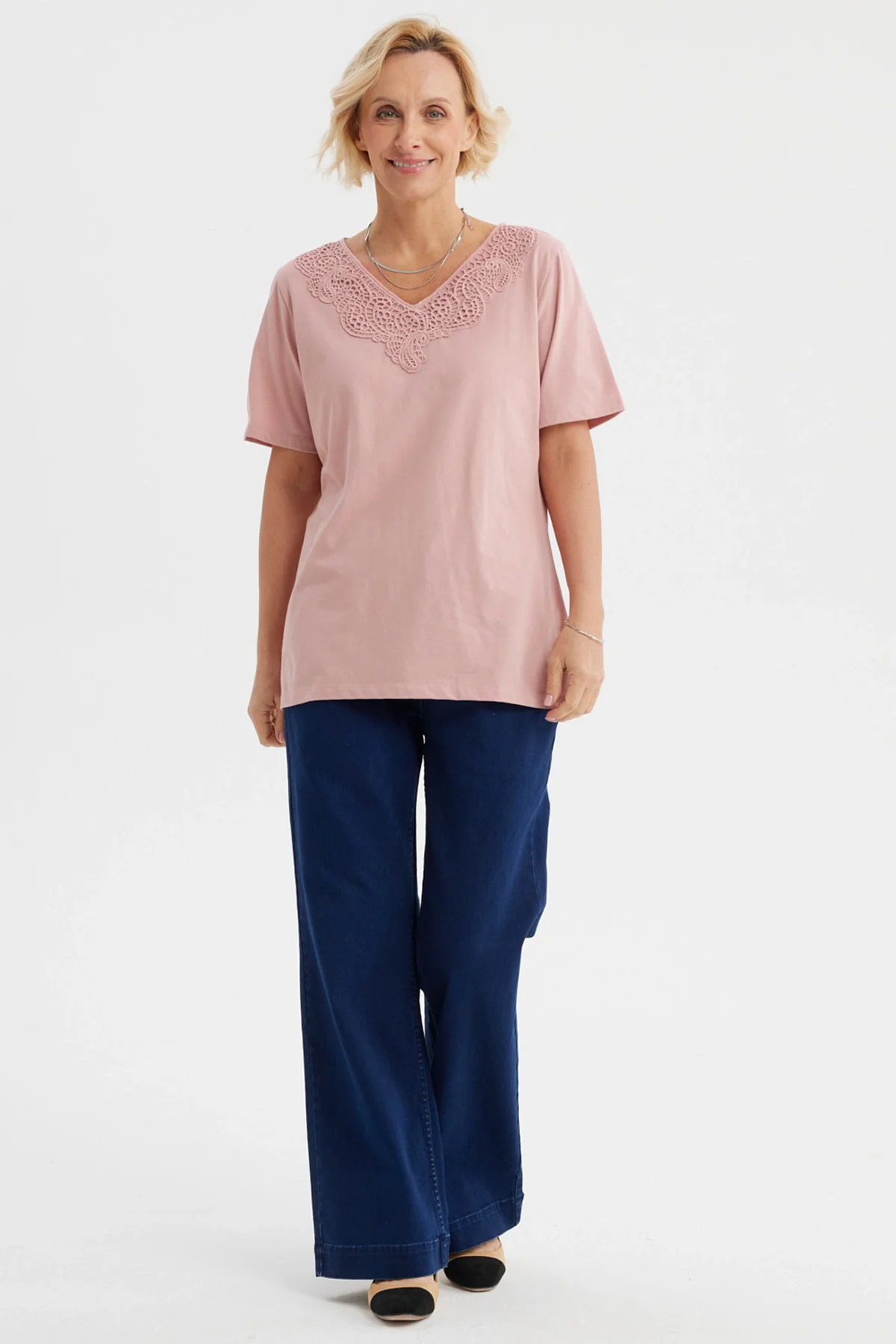 Polera Mujer Macramé Palo Rosa - Image 4